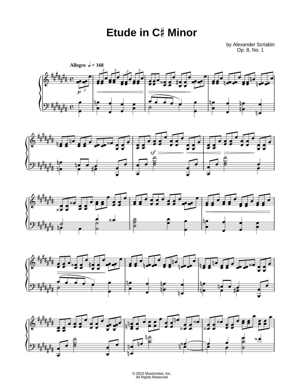 12 Etudes, Op. 8: I. Etude in C# Minor