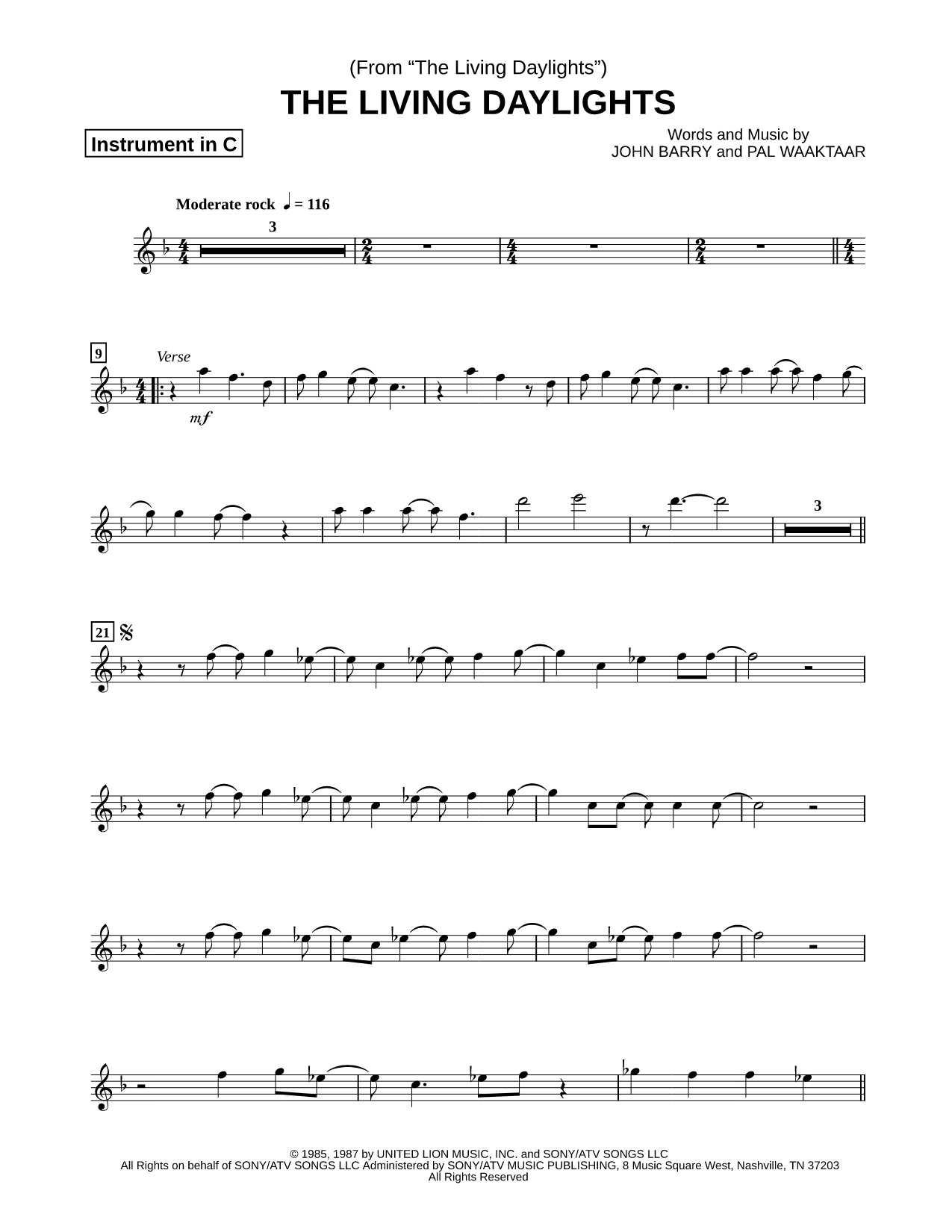 The Living Daylights - C Instrument