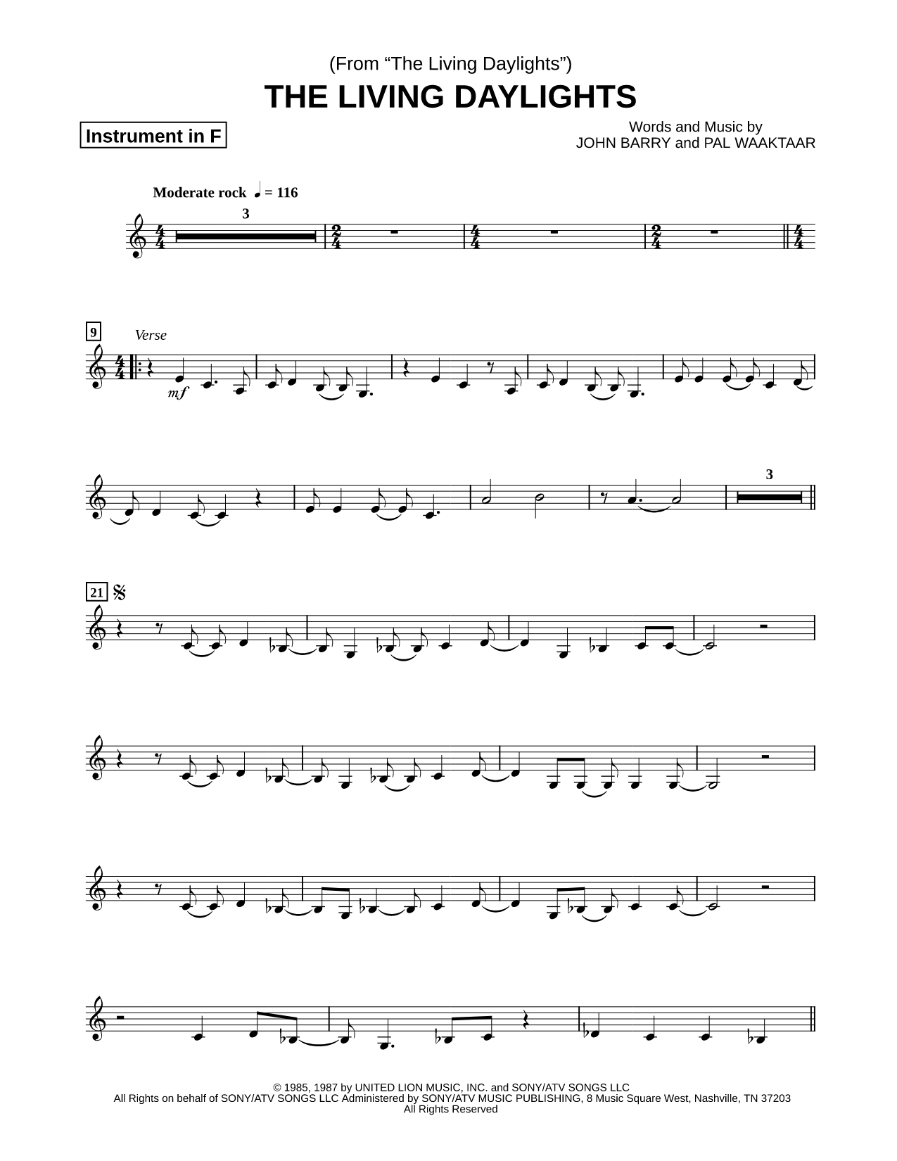 The Living Daylights - F Instrument