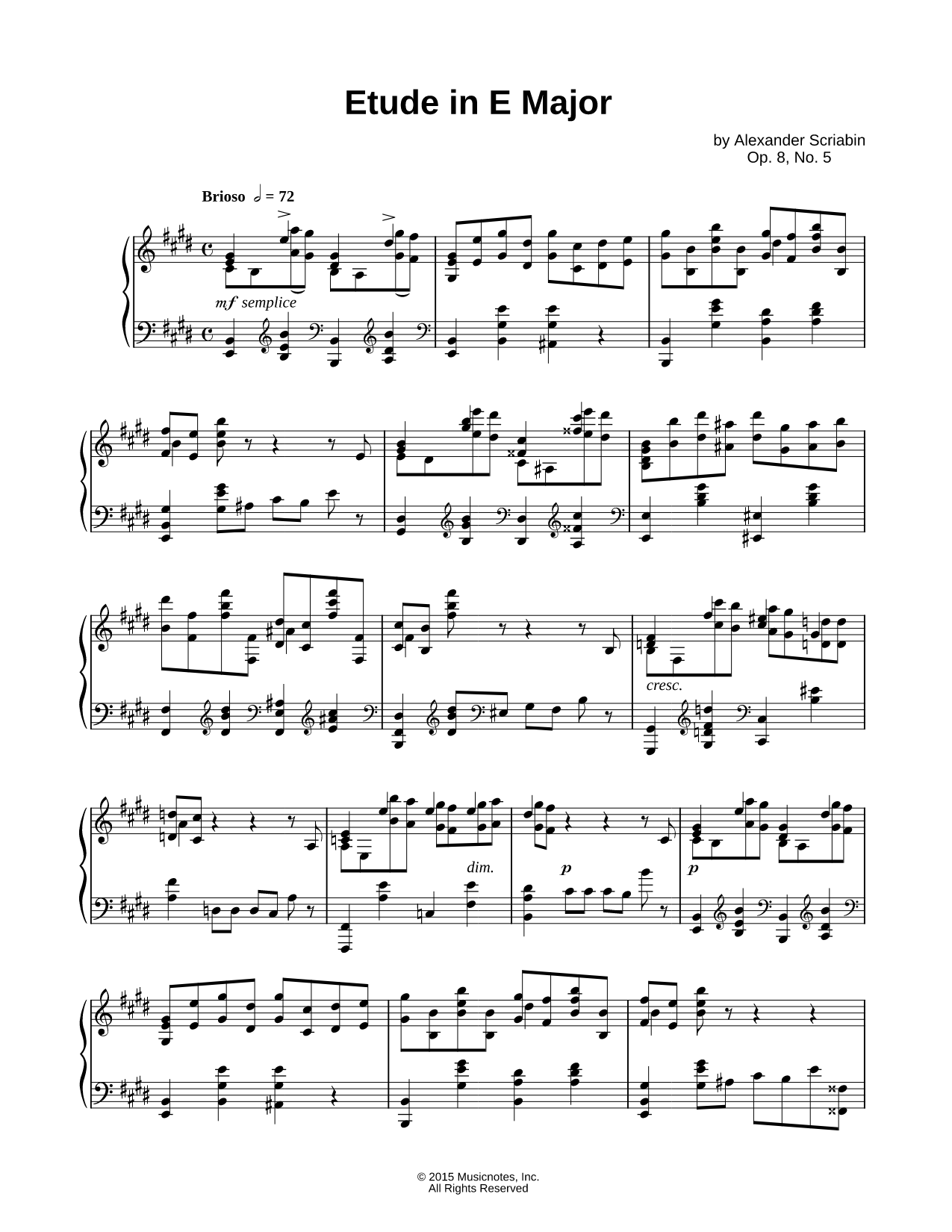 12 Etudes, Op. 8: V. Etude in G Major