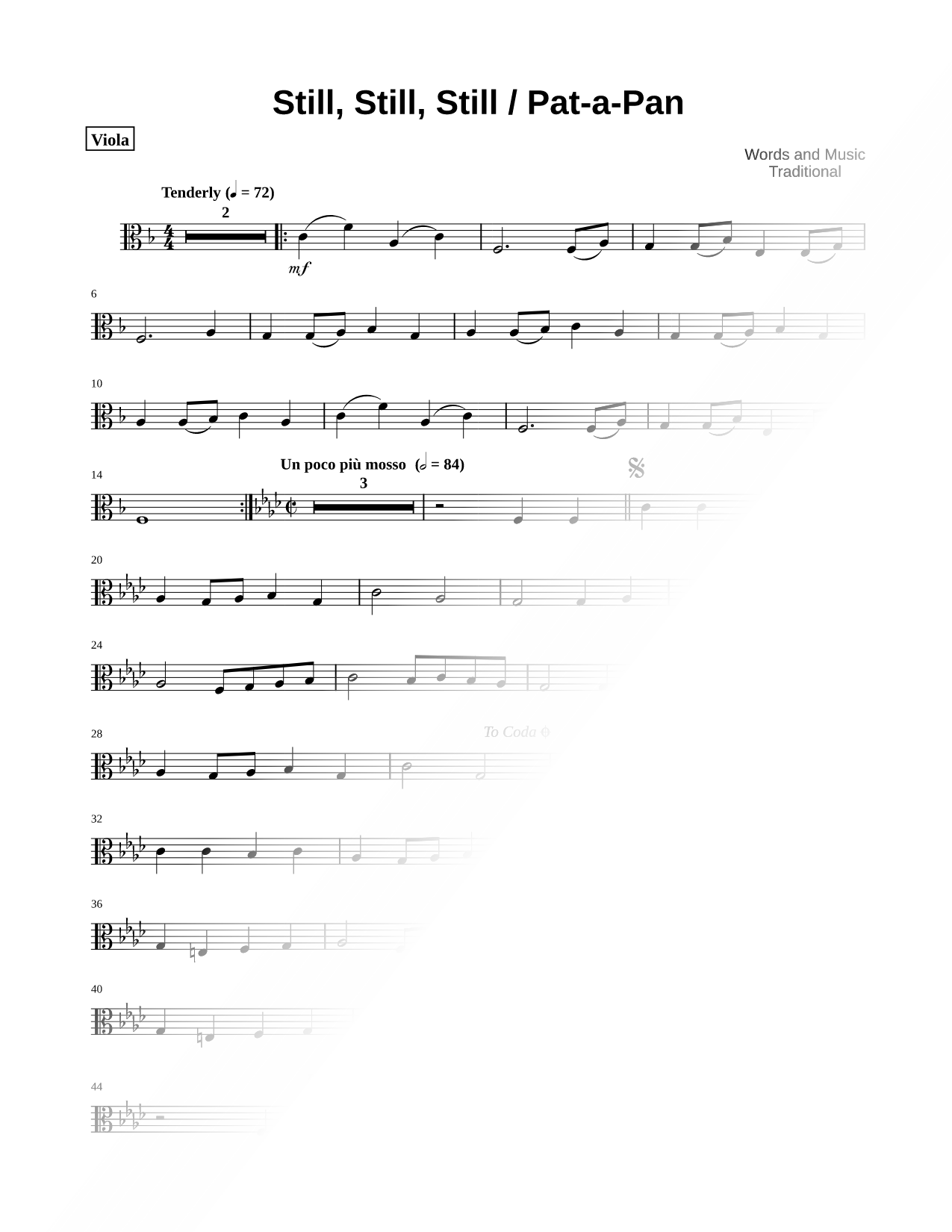 Still, Still, Still / Pat-a-Pan - Viola