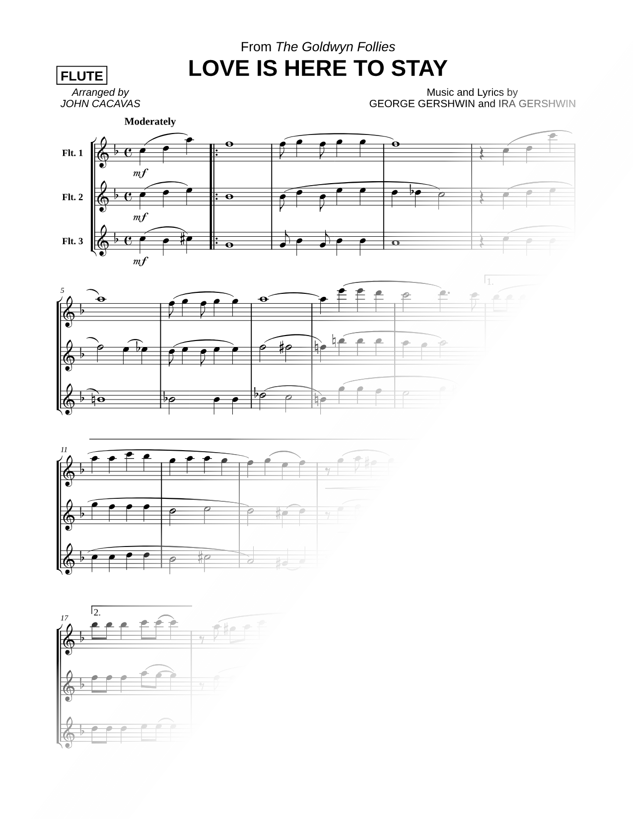 Love Is Here to Stay - Flute Trio