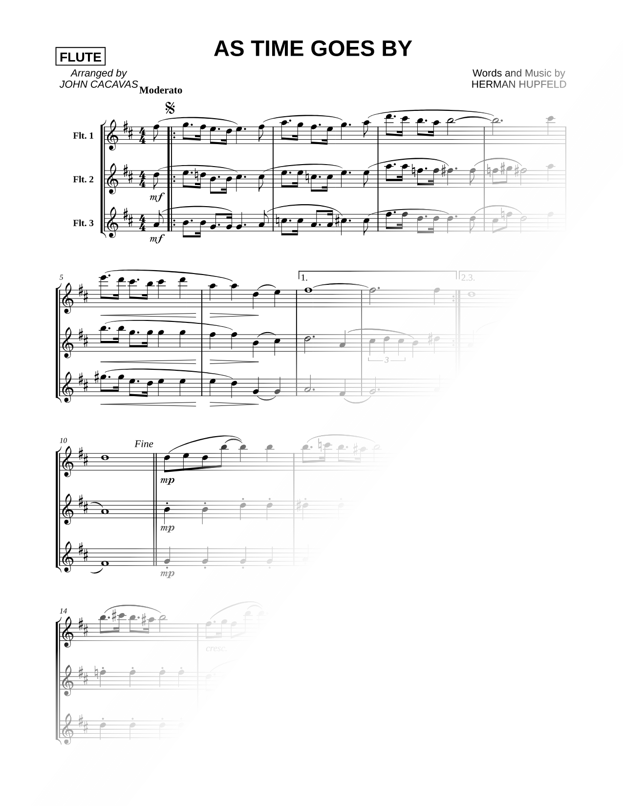 As Time Goes By - Flute Trio
