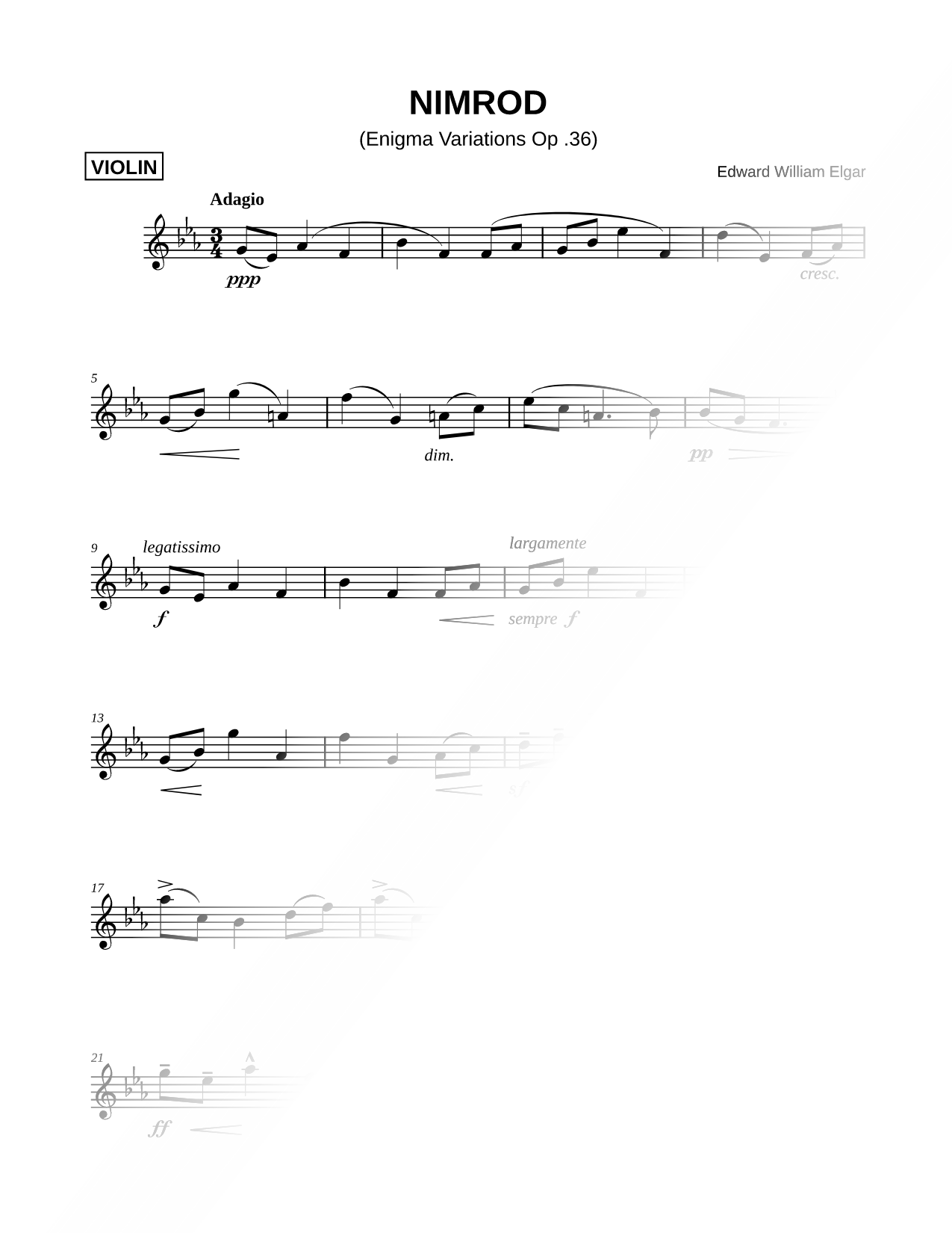Nimrod from Enigma Variations, Op. 36 [Main Theme]
