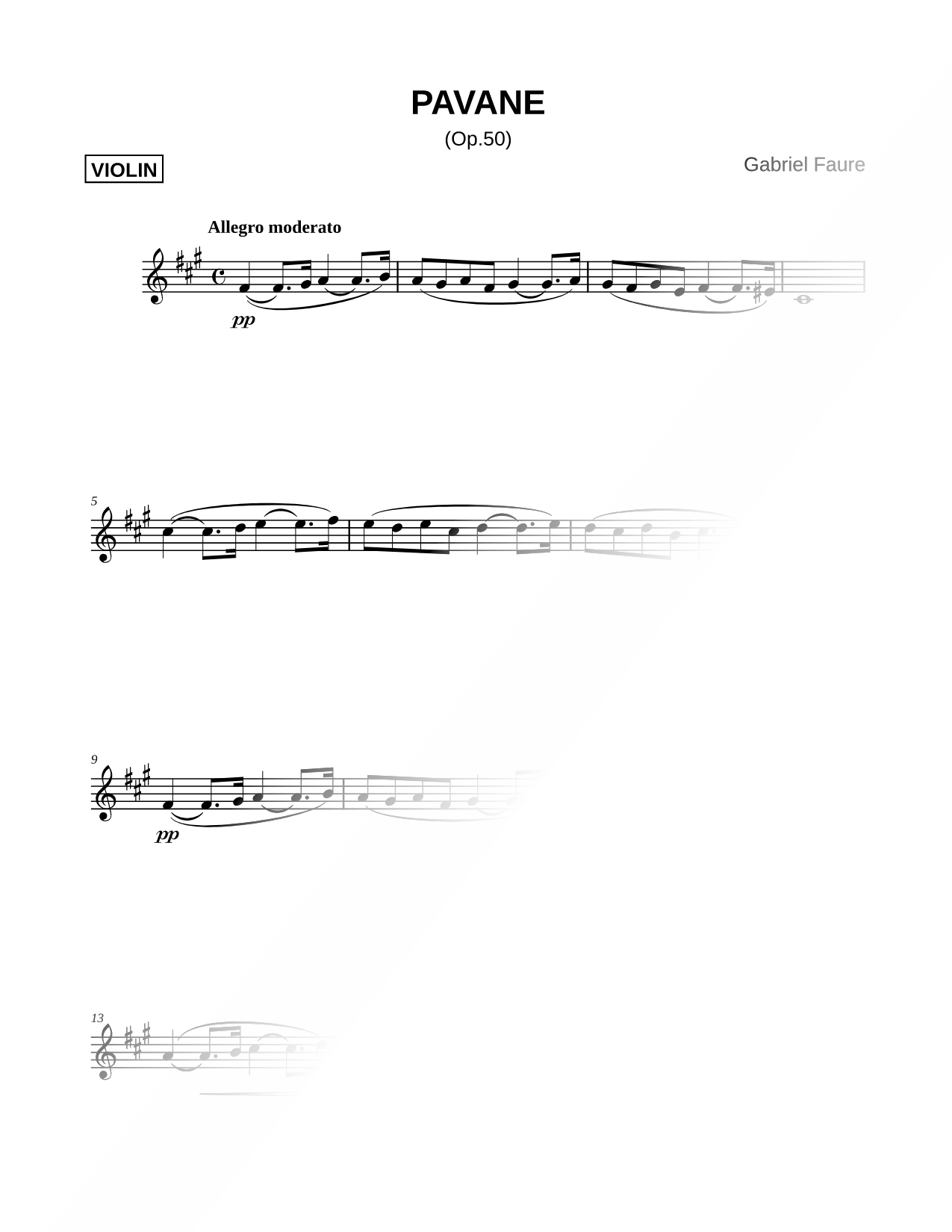 Pavane in F# Minor, Op. 50 [Main Theme]