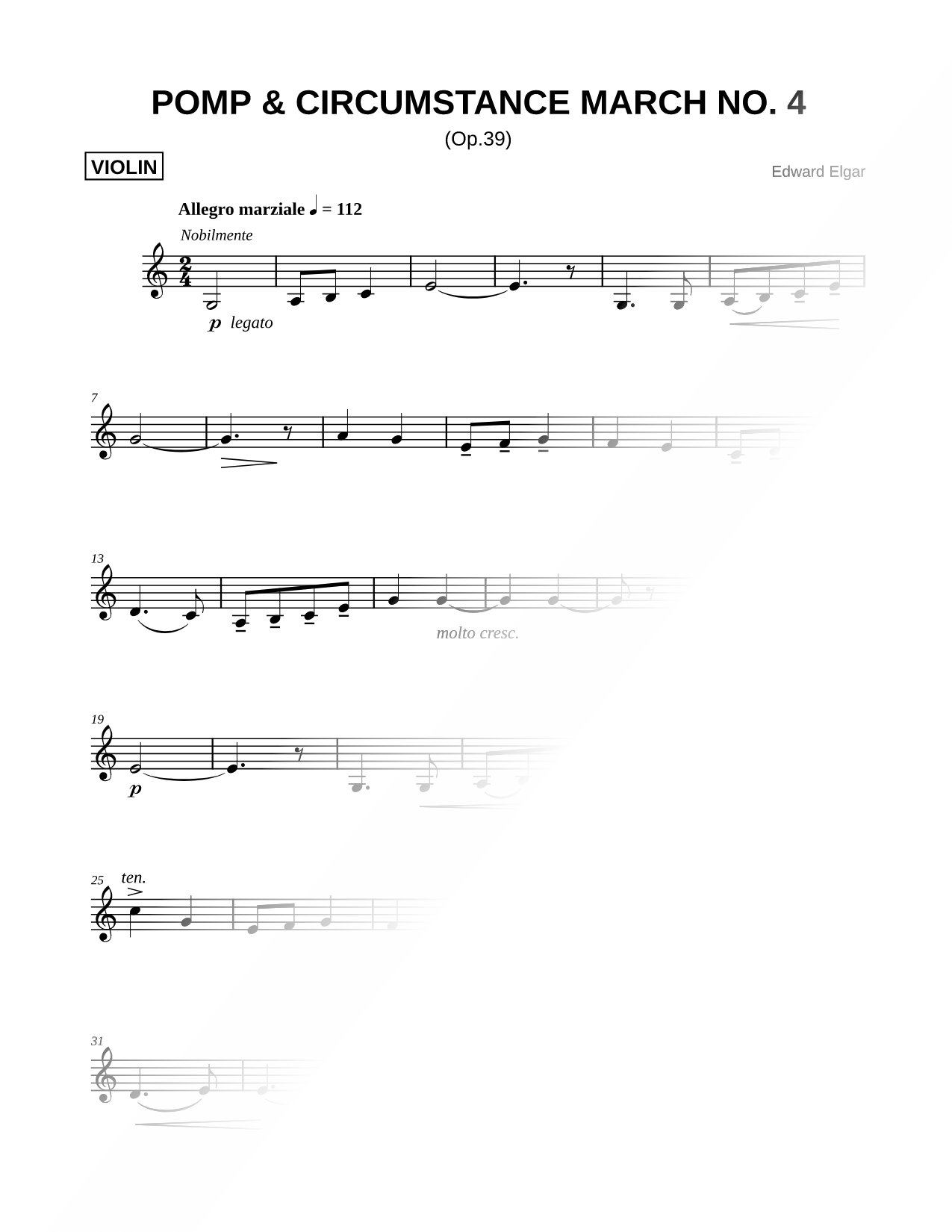 Pomp & Circumstance March, Op. 39, No. 4 [Main Theme]