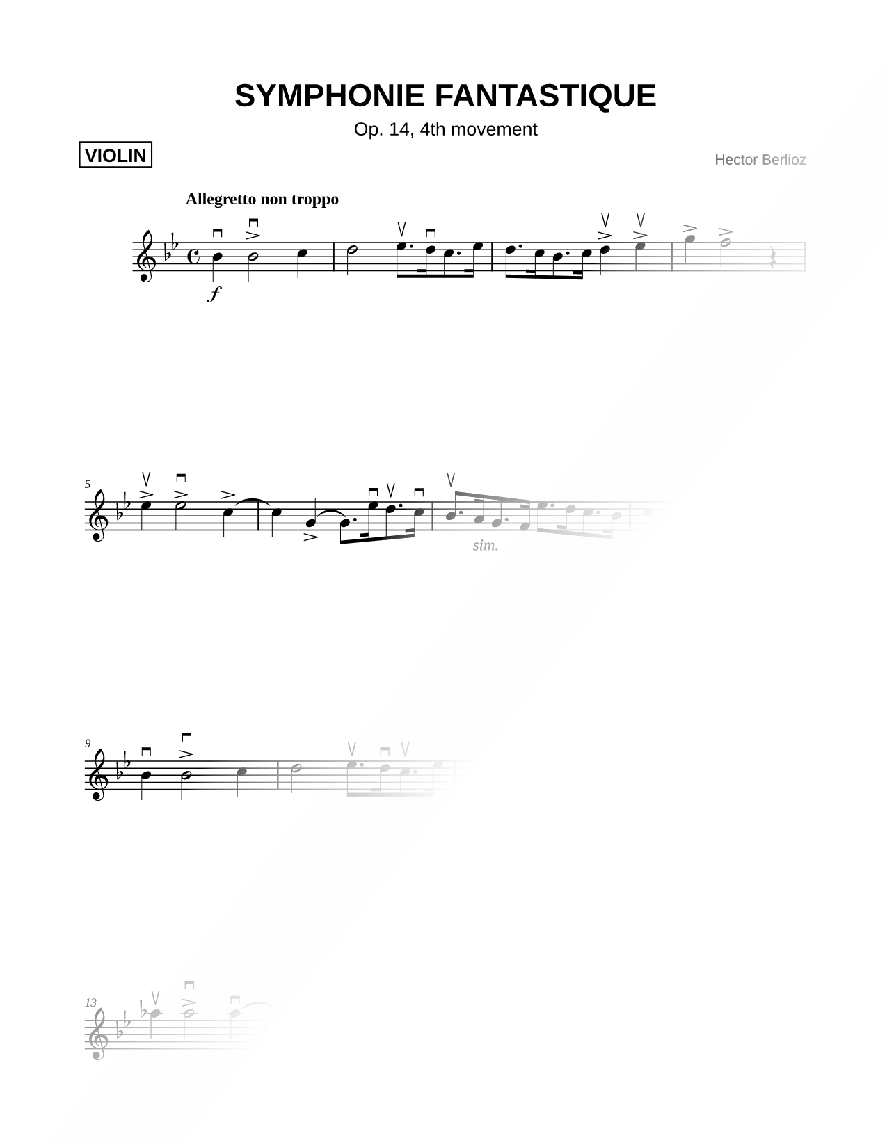 Symphonie Fantastique, Op. 14 - 4th Movement [Main Theme]