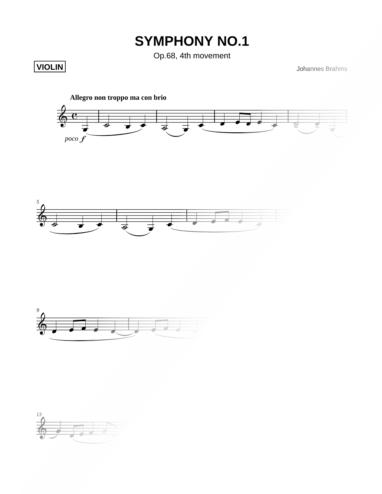 Symphony No. 1 in C Minor, Op. 68 - 4th Movement [Main Theme]