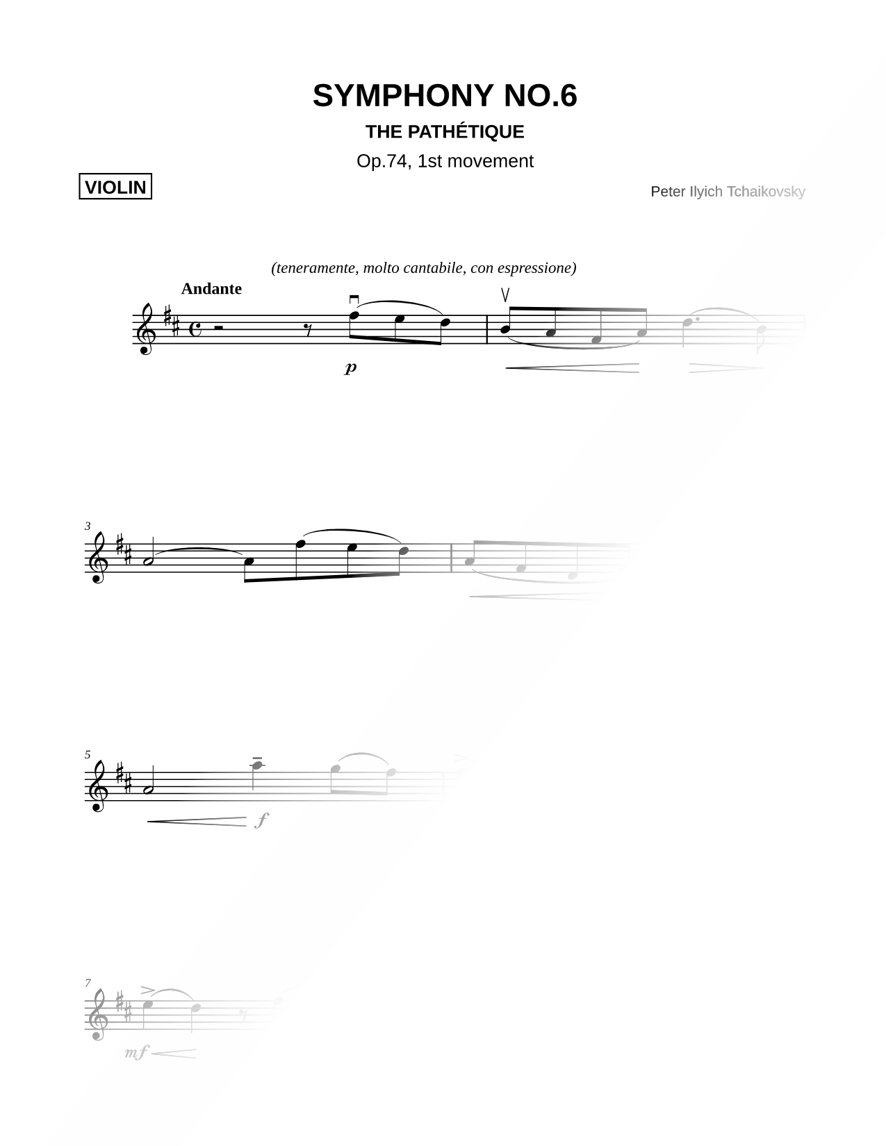 Symphony No. 6 in B minor, Op. 74, "Pathétique" - 1st Movement [Main Theme]