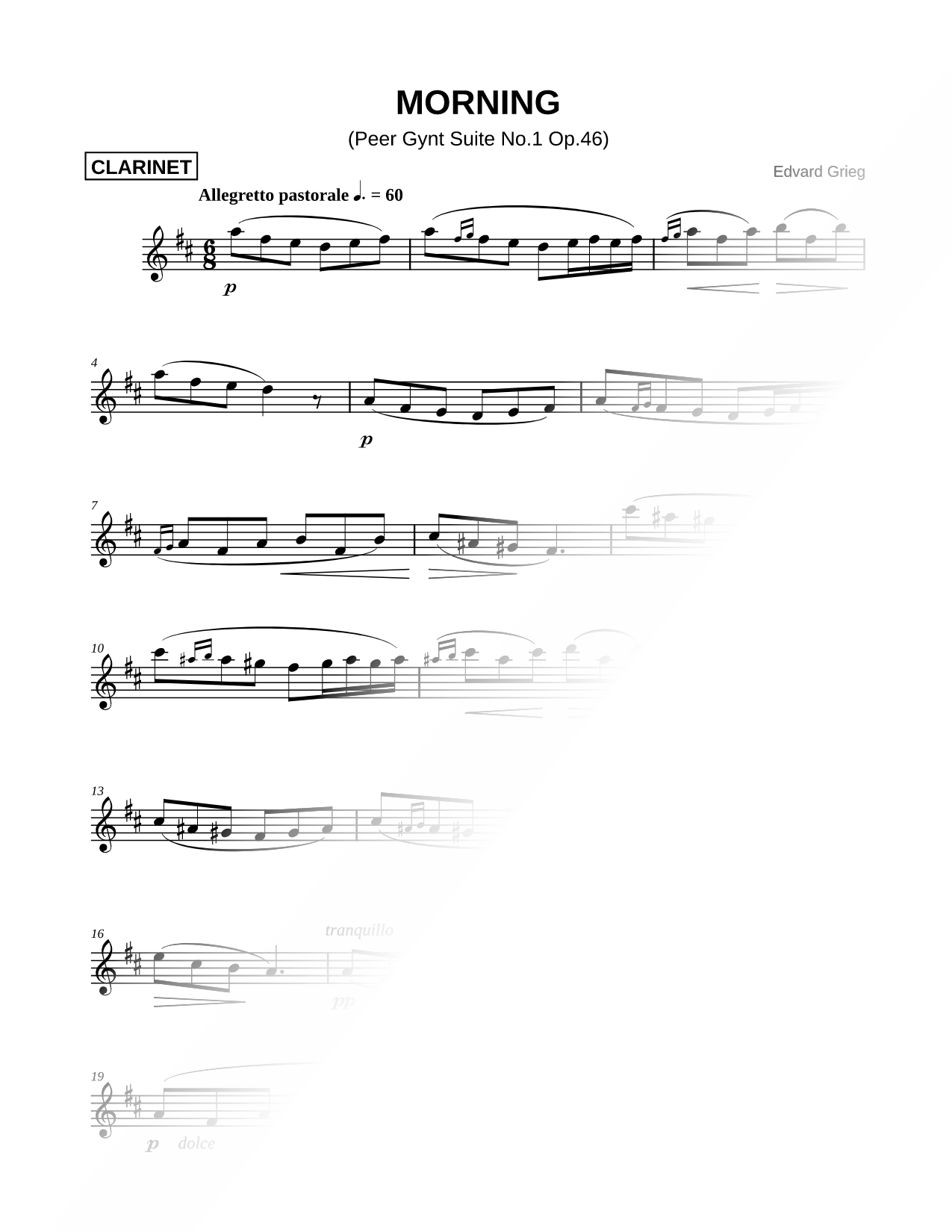 Morning from Peer Gynt Suite No. 1 [Main Theme]