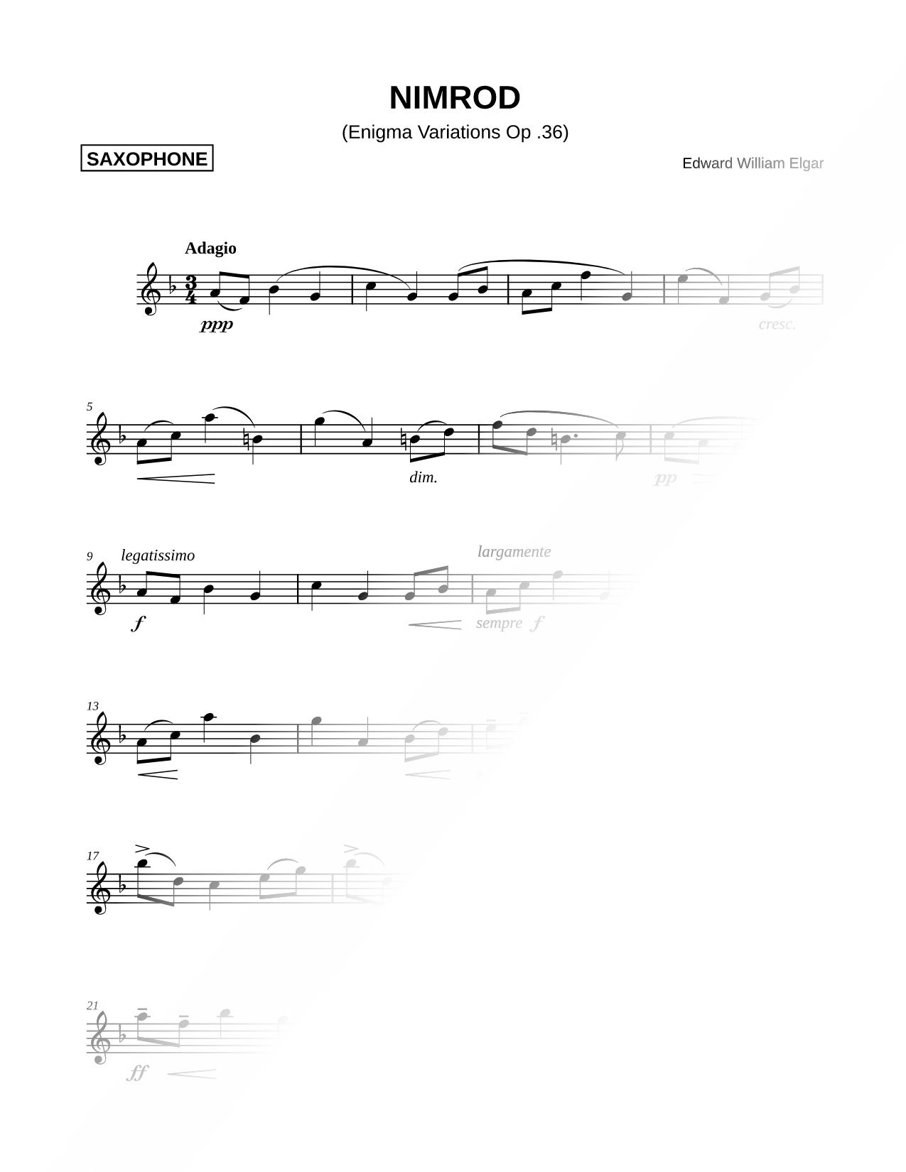 Nimrod from Enigma Variations, Op. 36 [Main Theme]