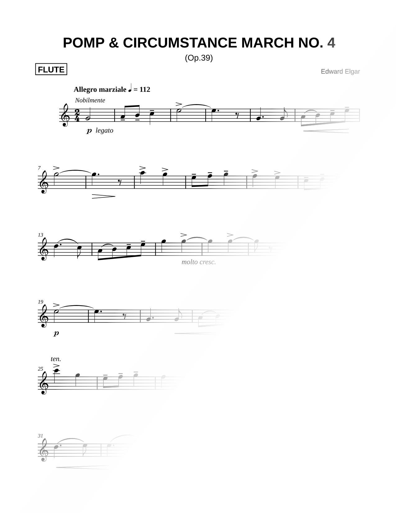 Pomp & Circumstance March, Op. 39, No. 4 [Main Theme]