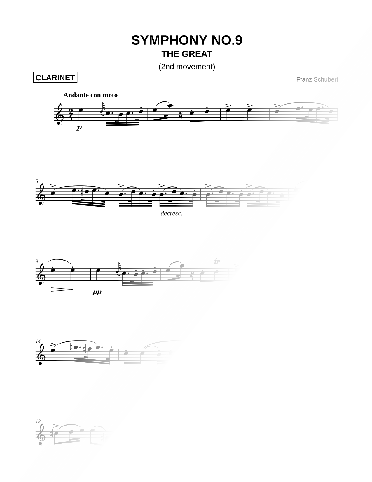 Symphony No. 9 in C Major, D. 944, "The Great" - 2nd Movement [Main Theme]
