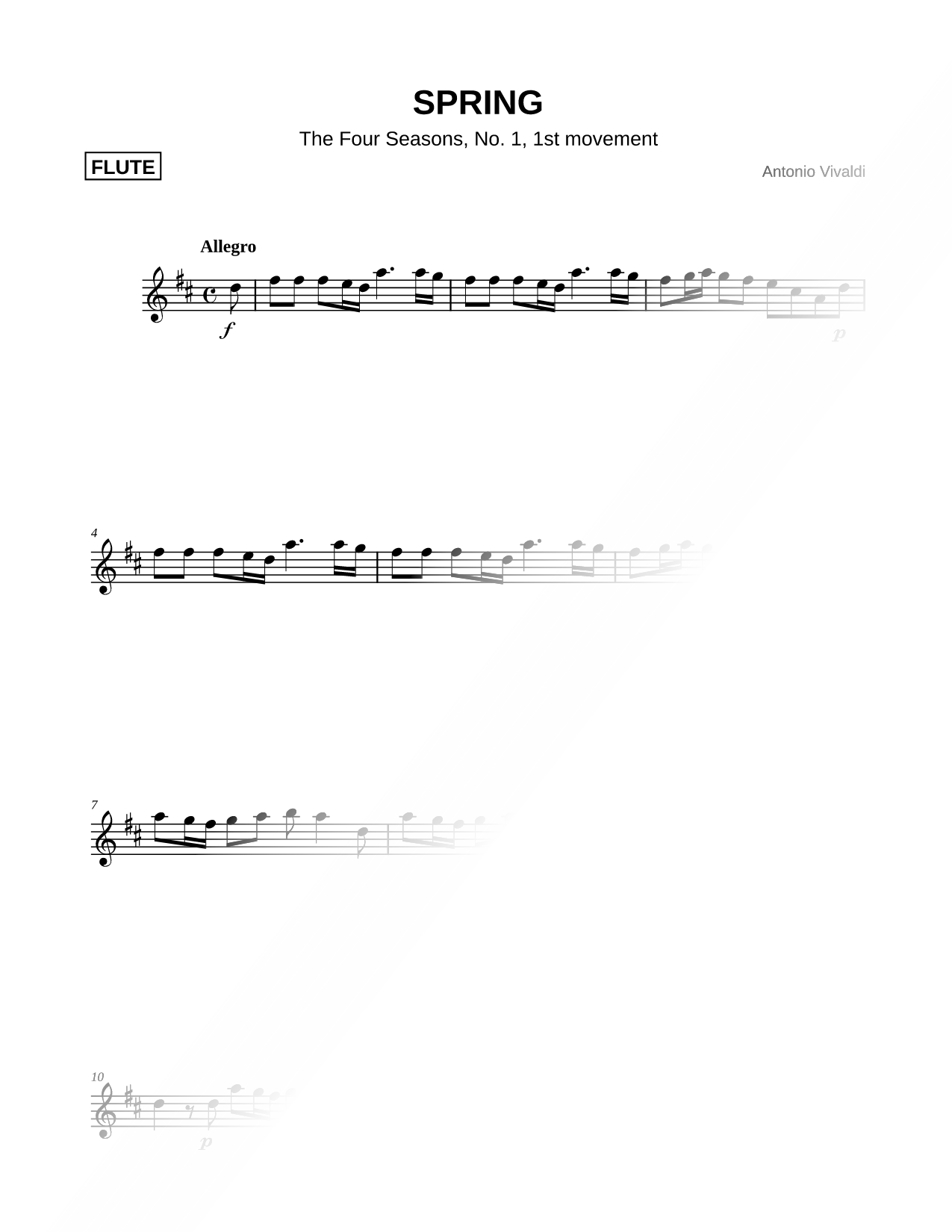 Spring from the Four Seasons - Allegro [Main Theme]