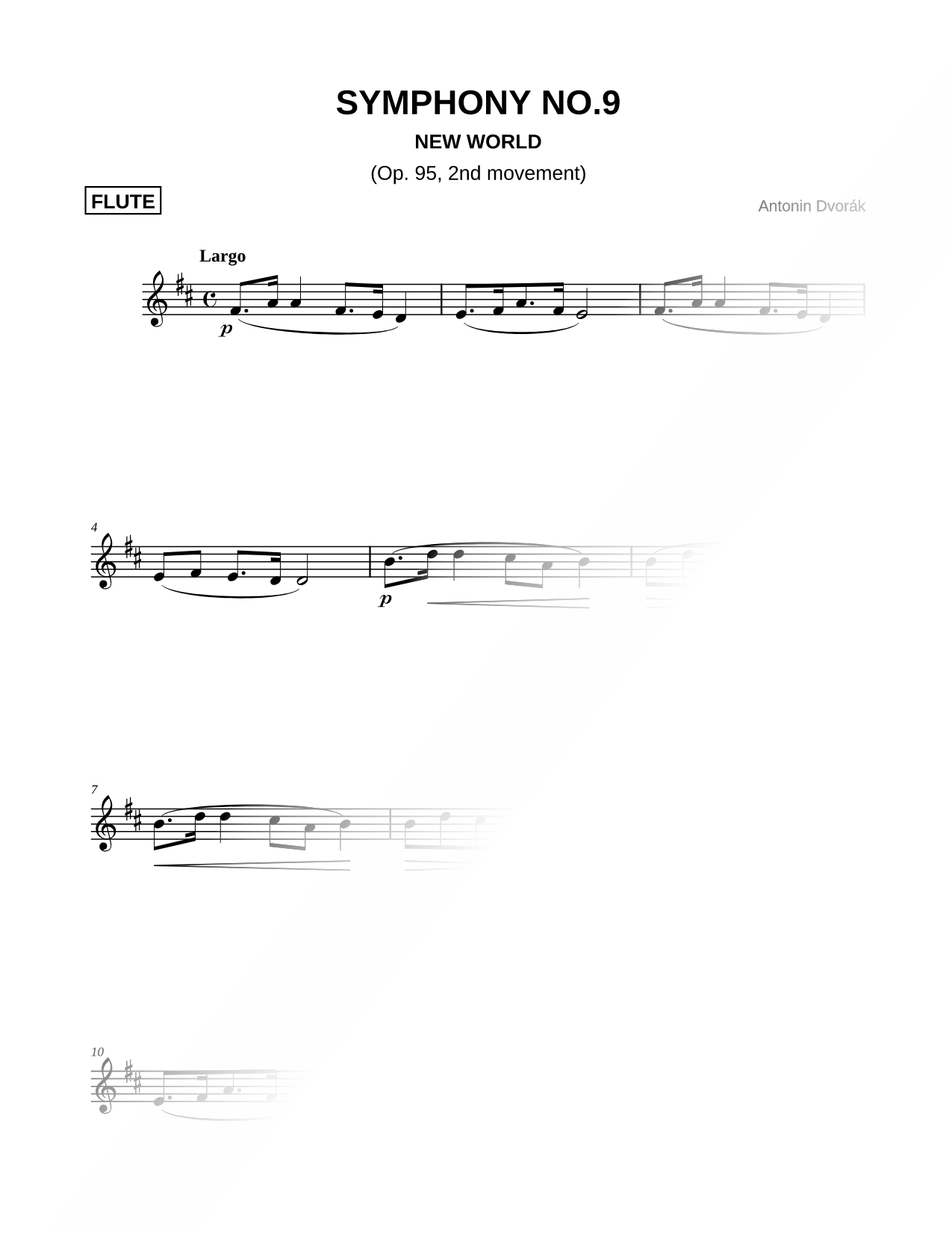 Symphony No. 9 in E Minor ("From the New World"), Op. 95 - II. Largo [Main Theme]