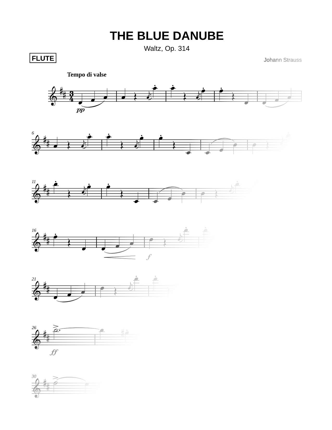 The Blue Danube, Op. 314: Waltz No. 1 [Main Theme]