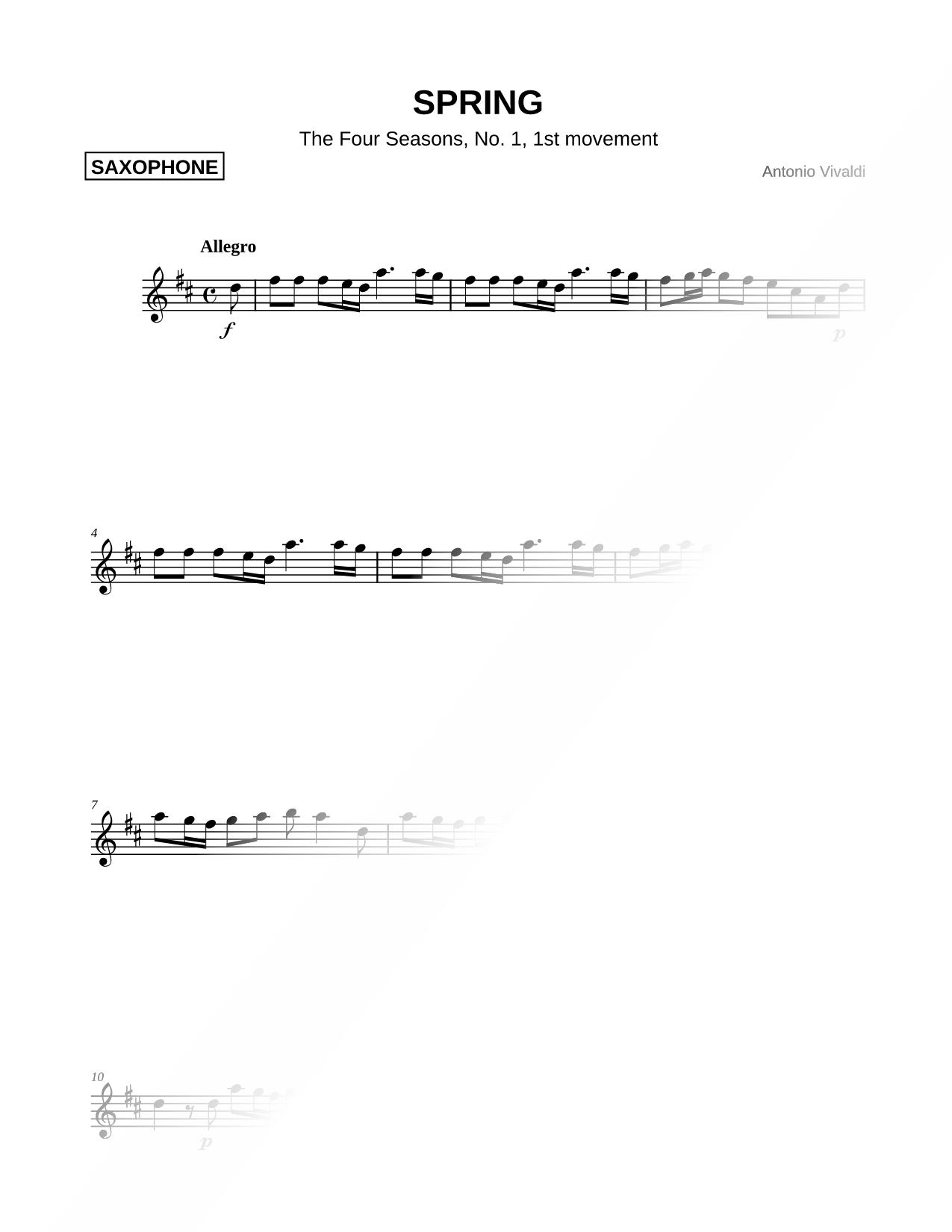 Spring from the Four Seasons - Allegro [Main Theme]