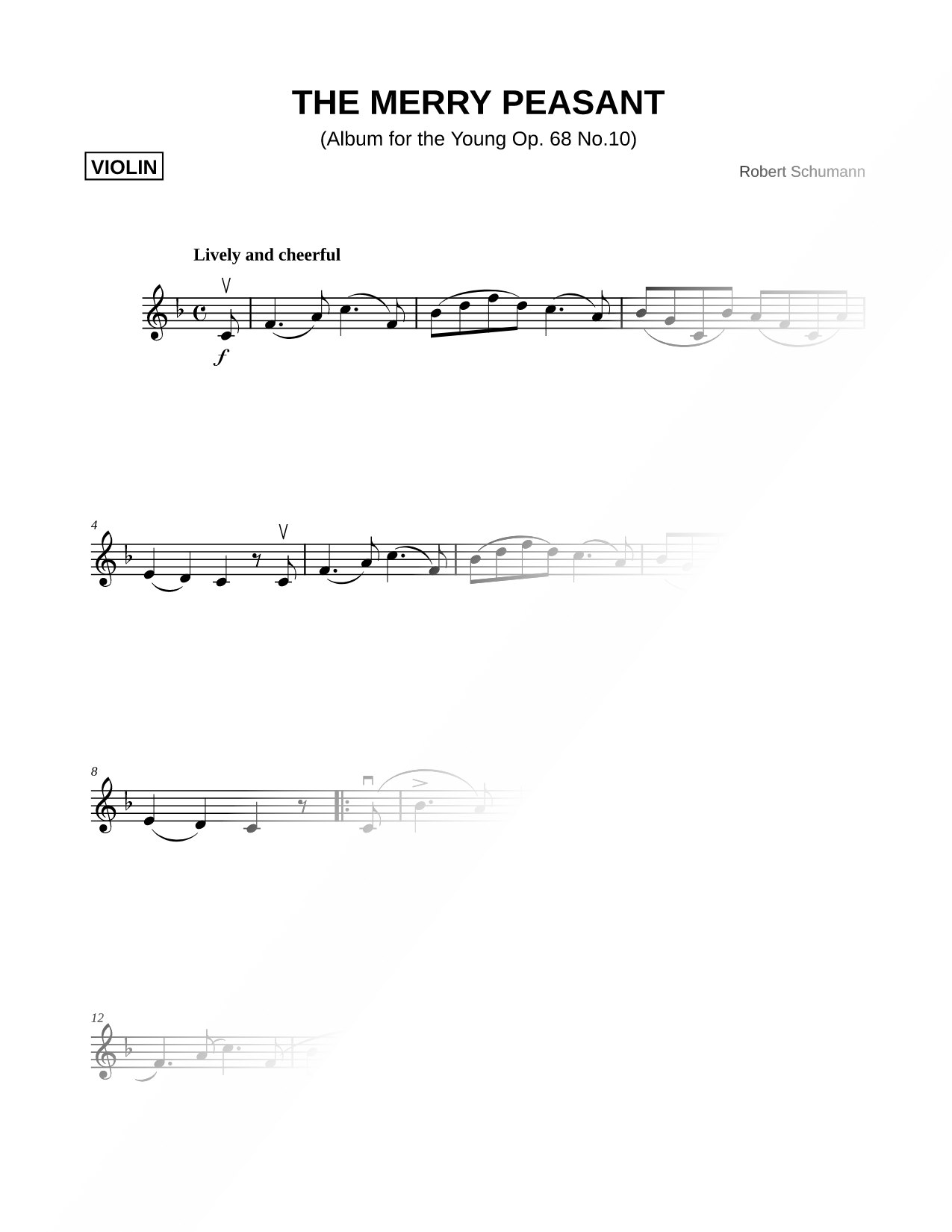 Album for the Young, Op. 68, No. 10 - The Merry Peasant [Main Theme]