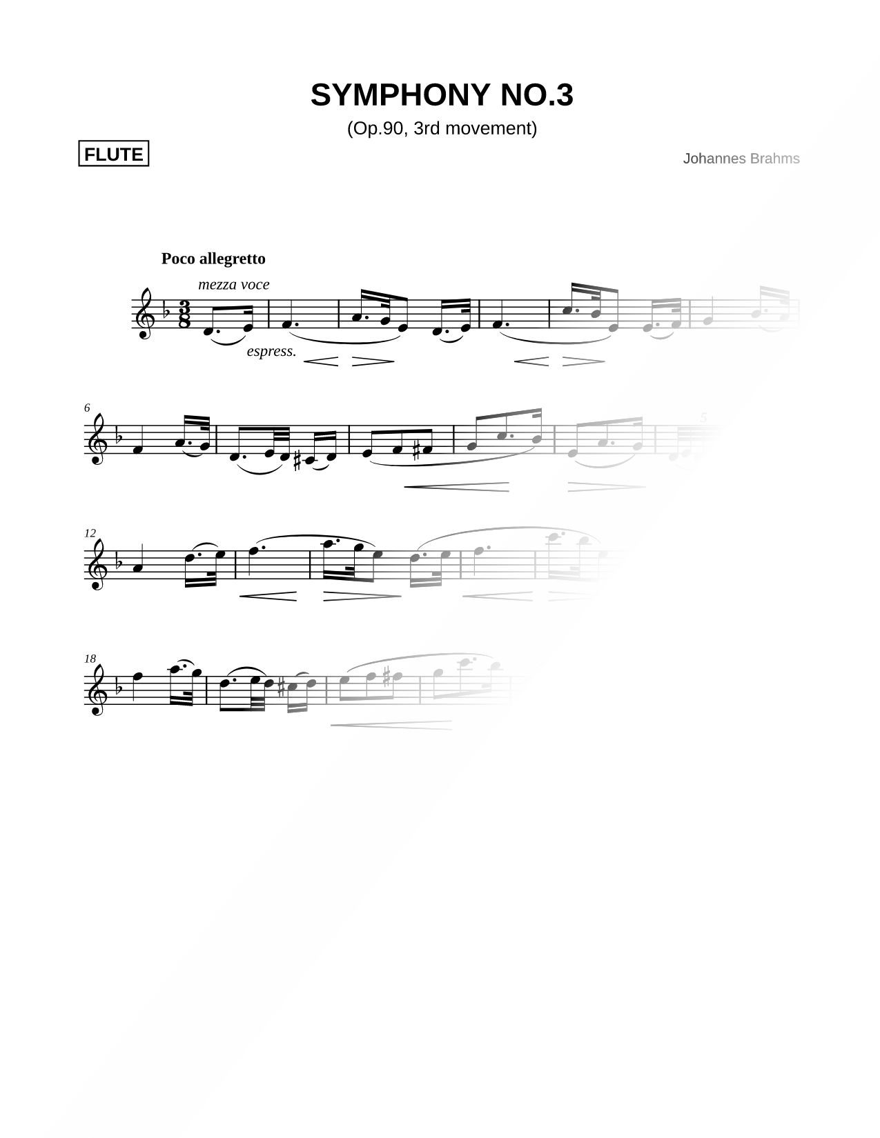 Symphony No. 3 in F Major, Op. 90 - 3rd Movement [Main Theme]