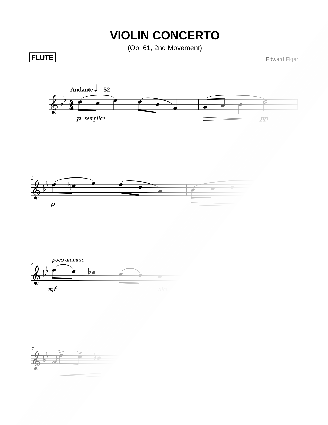 Violin Concerto in B Minor, Op. 61 - 2nd Movement [Main Theme]