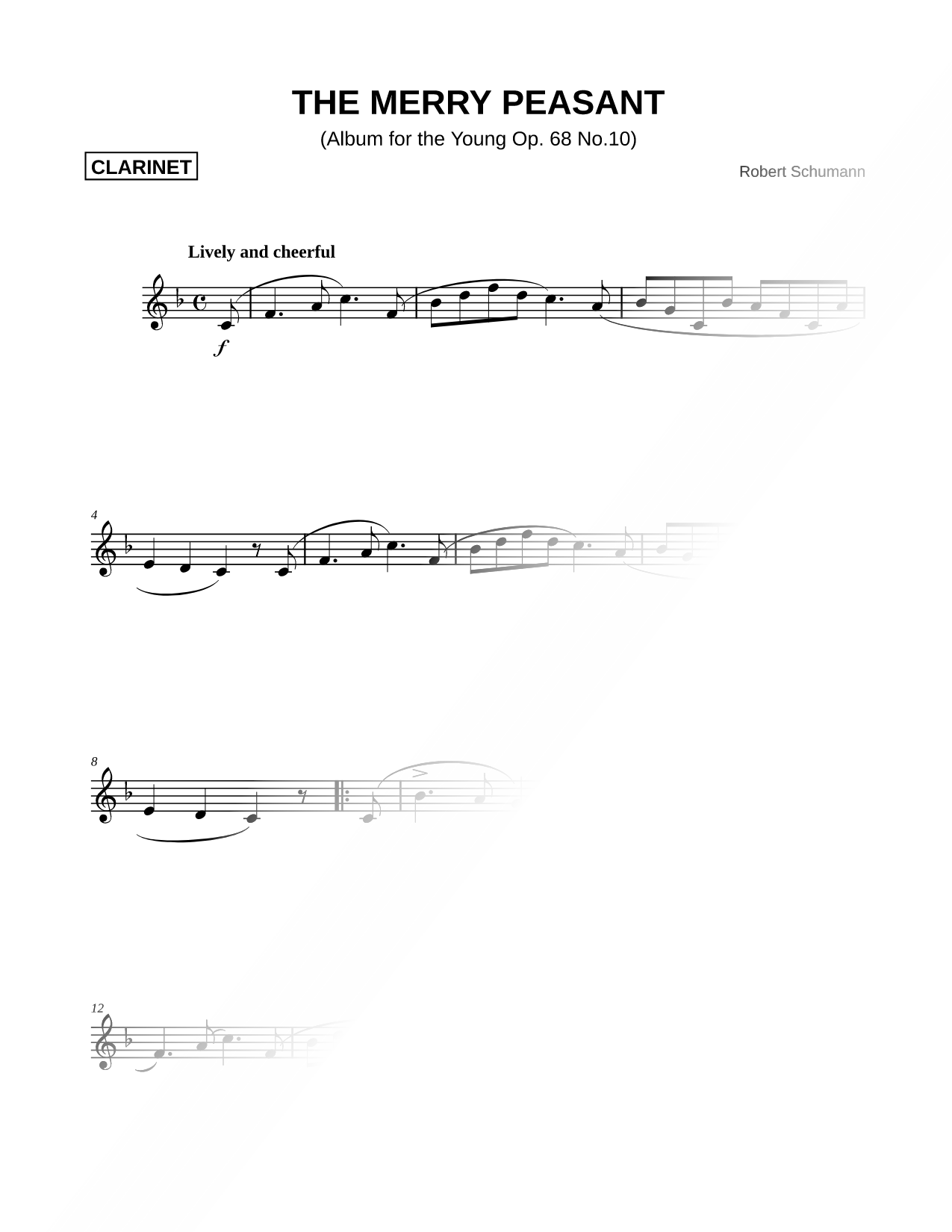 Album for the Young, Op. 68, No. 10 - The Merry Peasant [Main Theme]