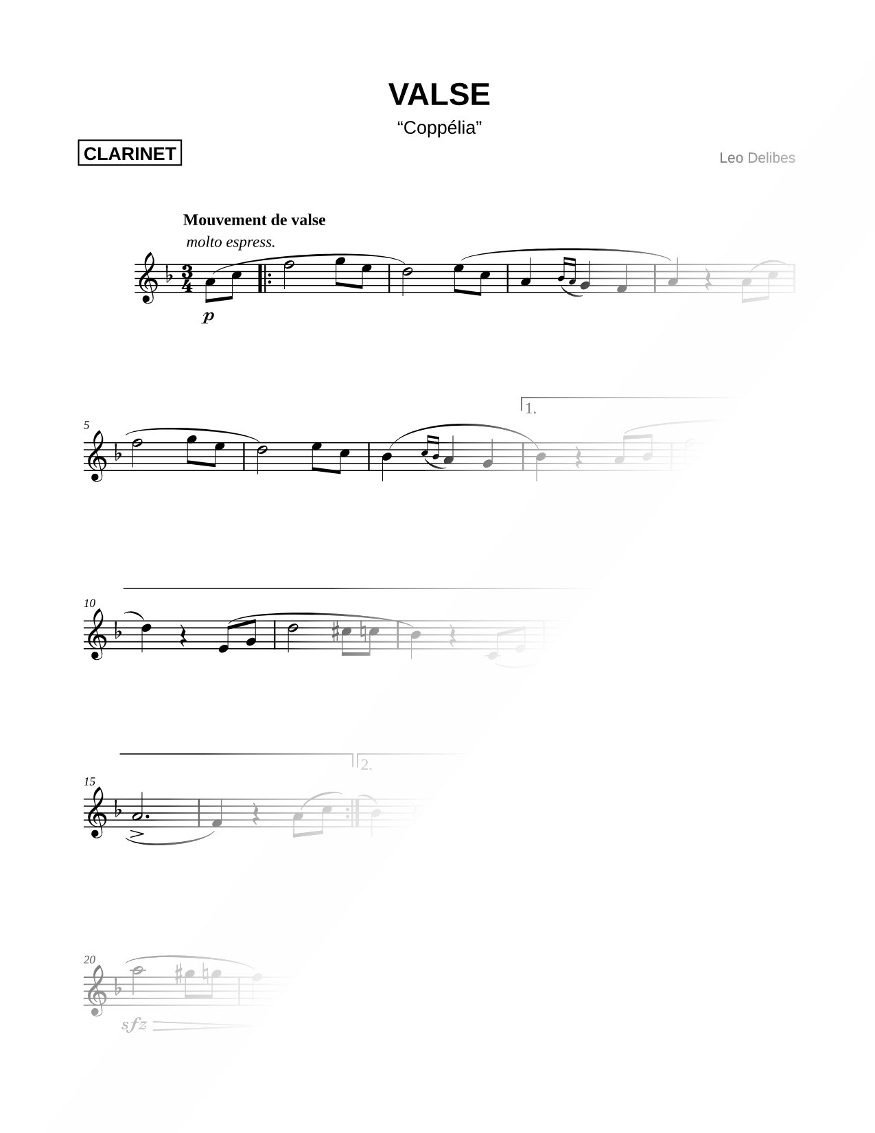 Valse from Coppélia [Main Theme]