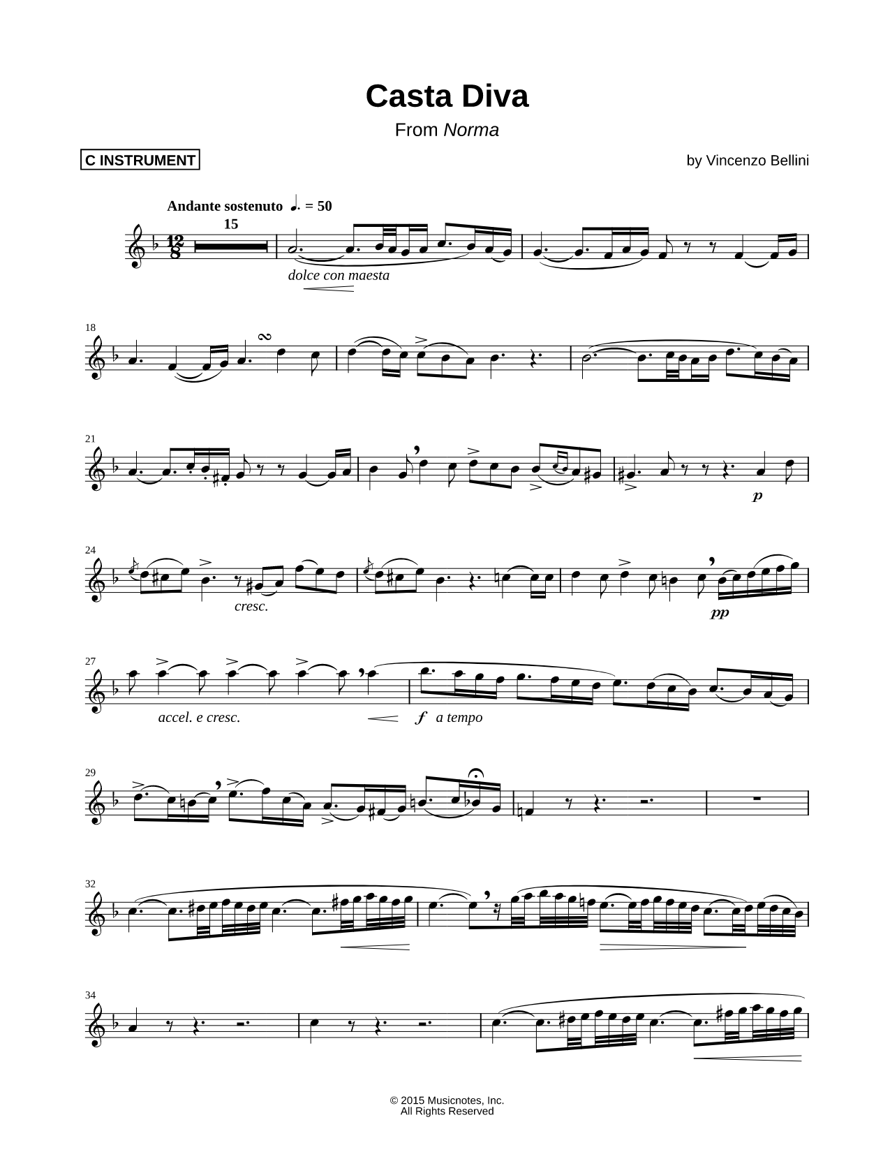 Casta Diva - C Instrument