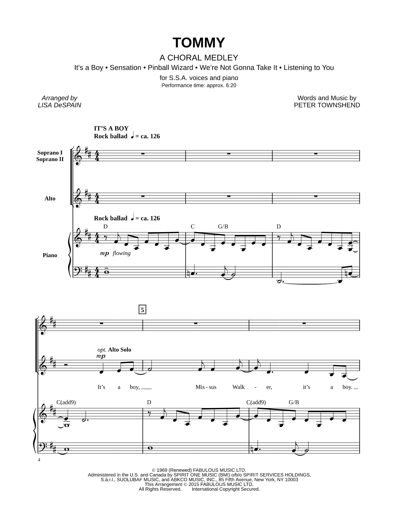 Tommy (A Choral Medley)