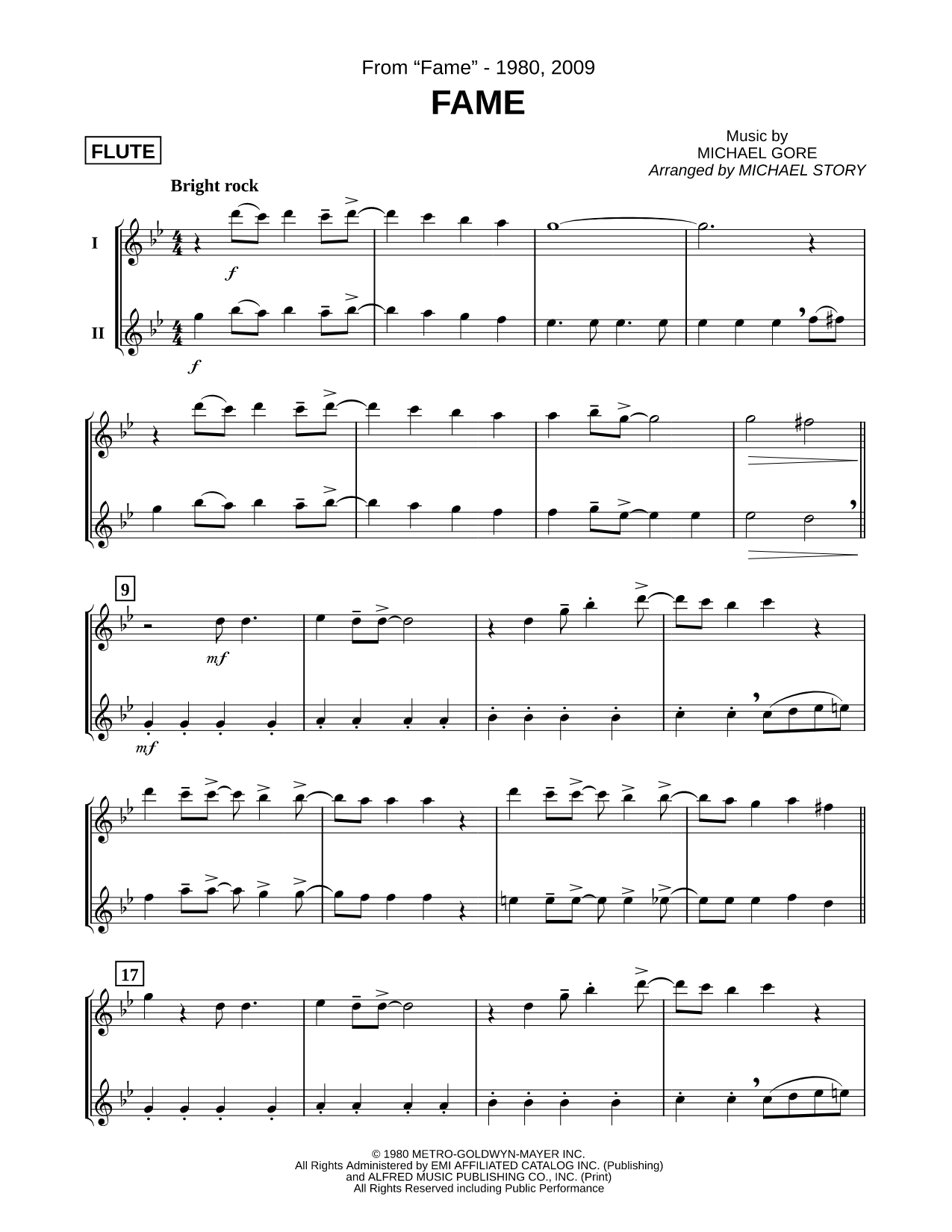 Fame - Flute Duet