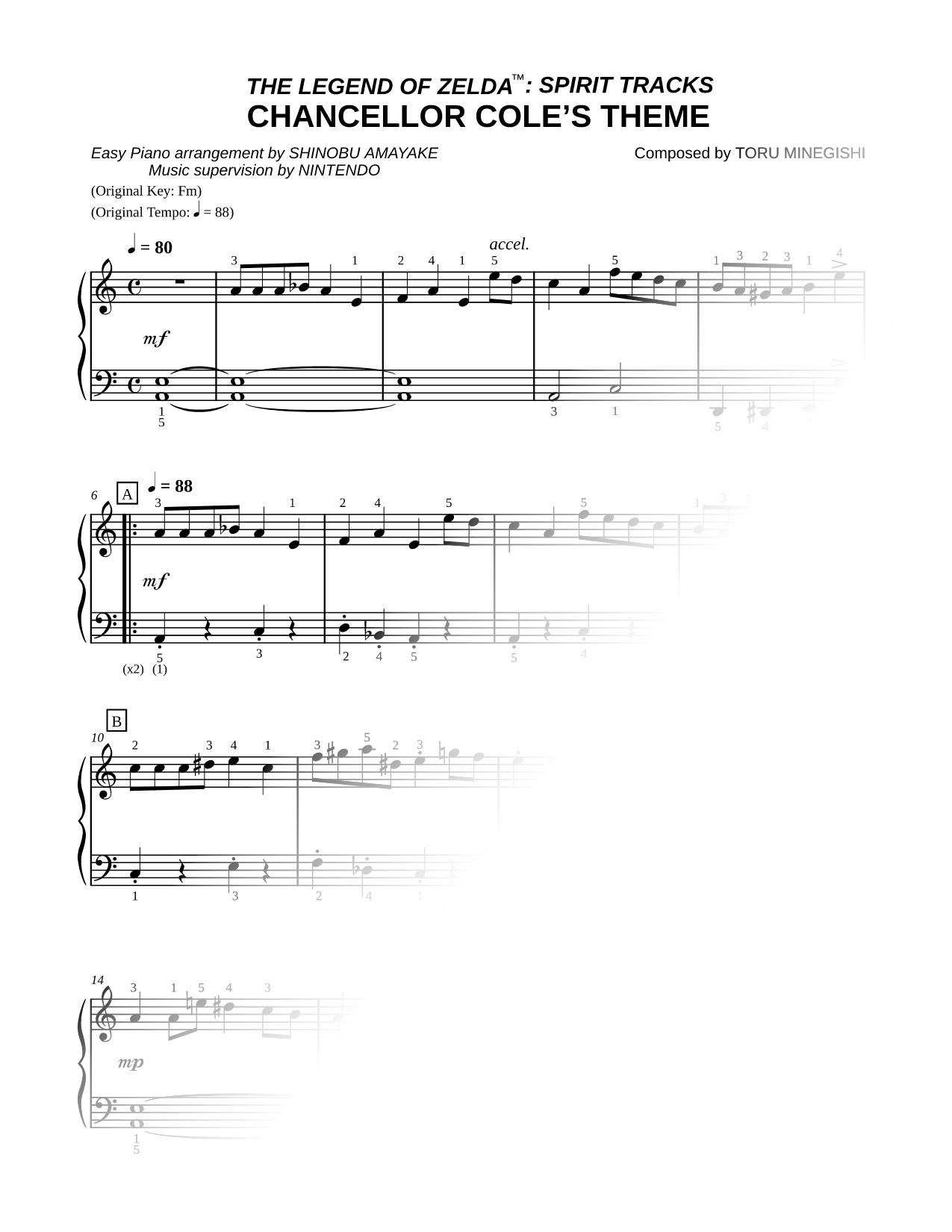 The Legend of Zelda™: Spirit Tracks™: Chancellor Cole's Theme