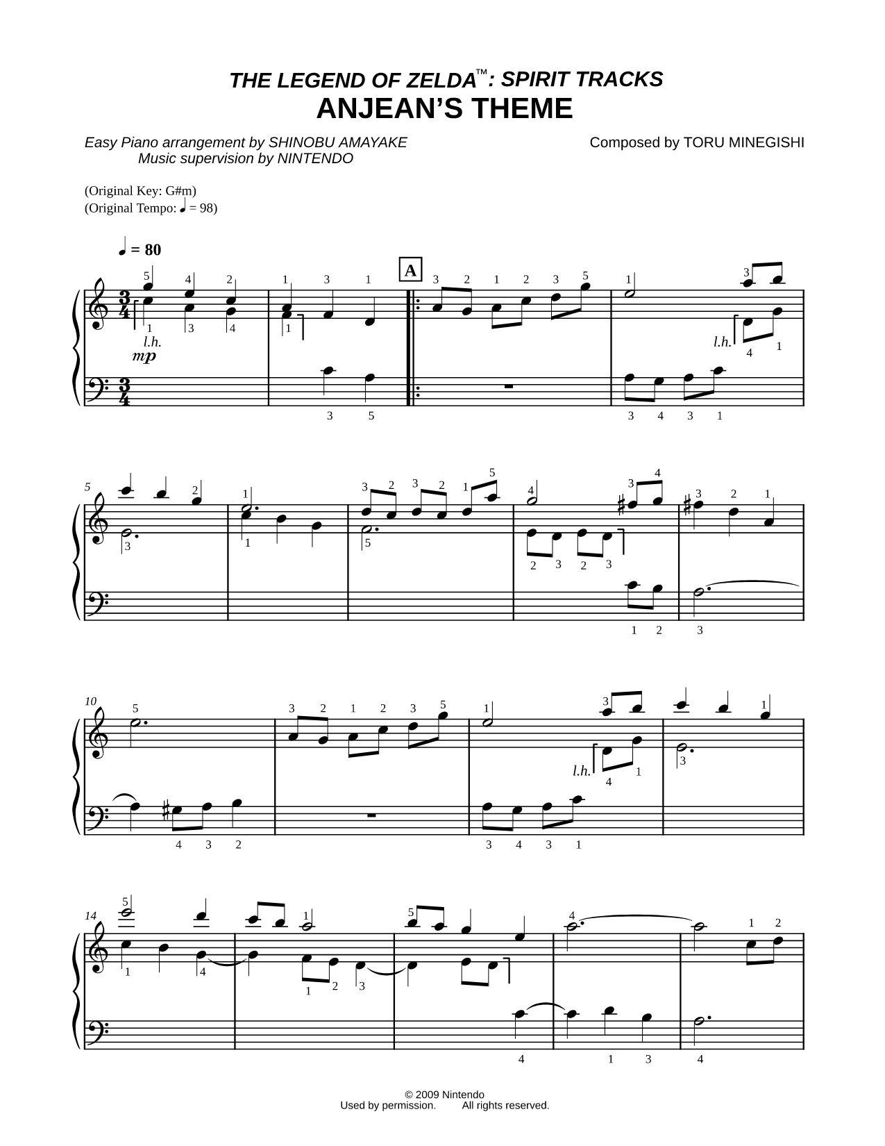 The Legend of Zelda™: Spirit Tracks™: Anjean's Theme