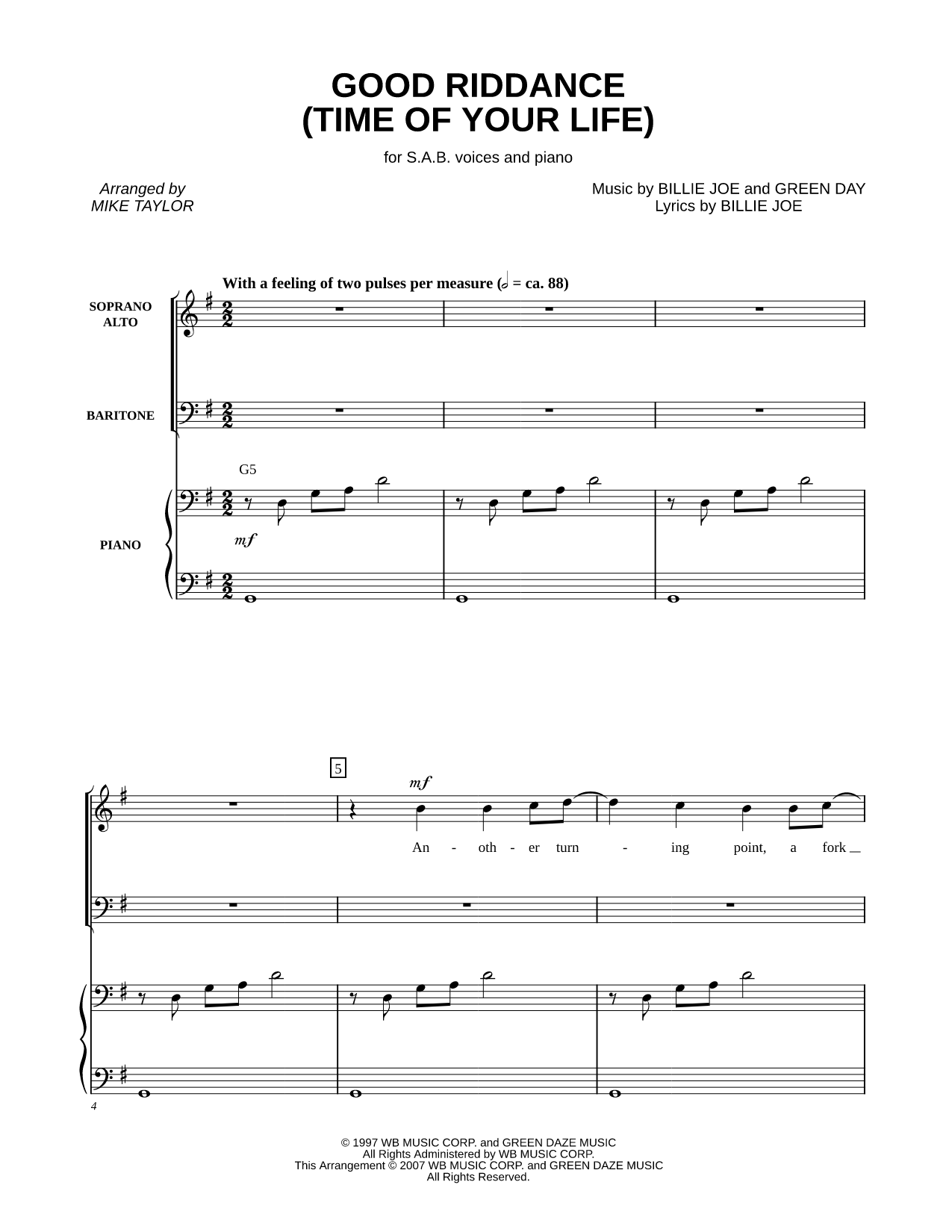 Good Riddance (Time of Your Life)