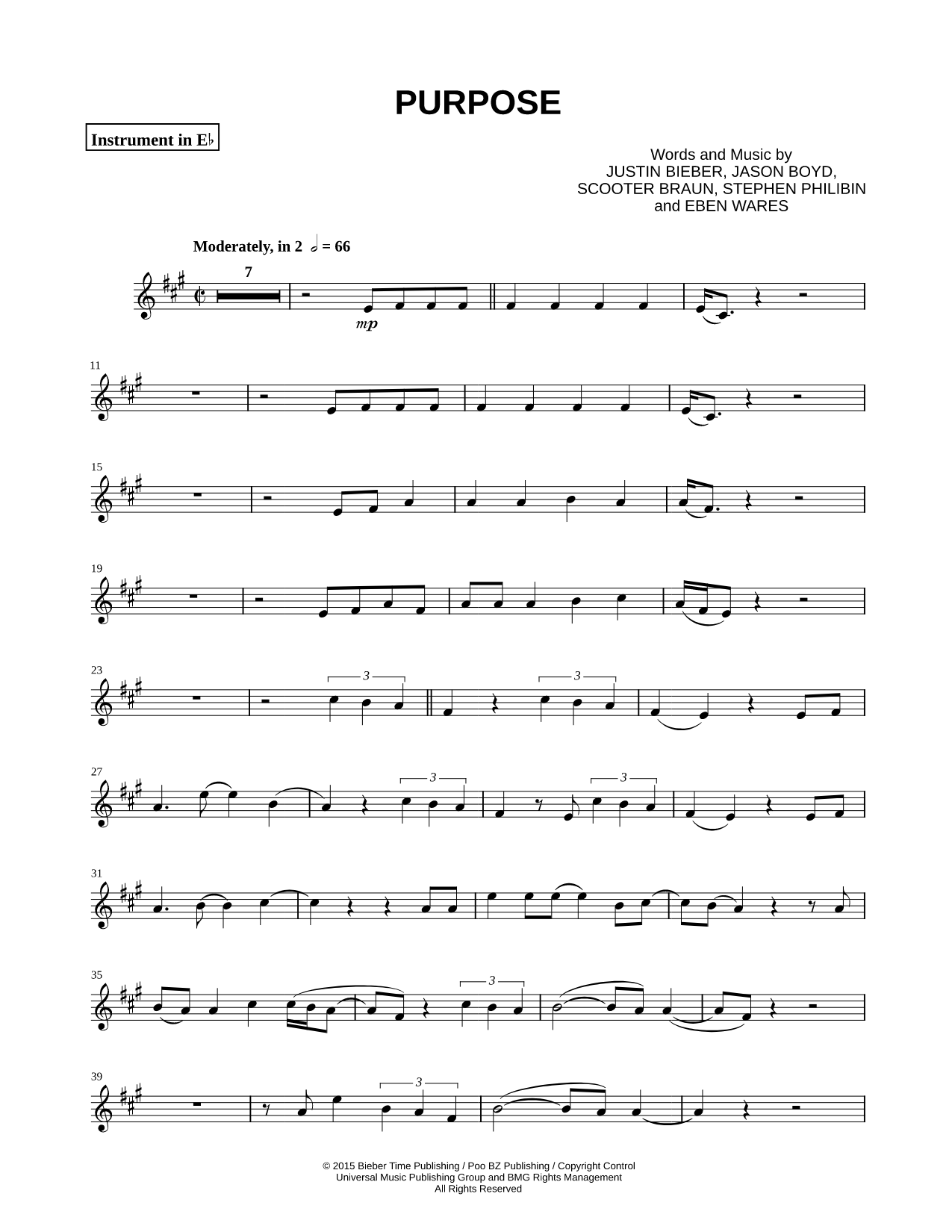 Purpose - Eb Instrument