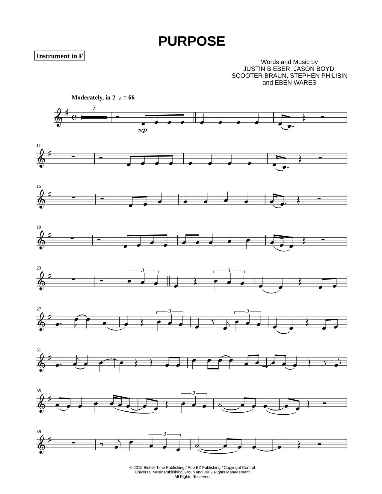 Purpose - F Instrument
