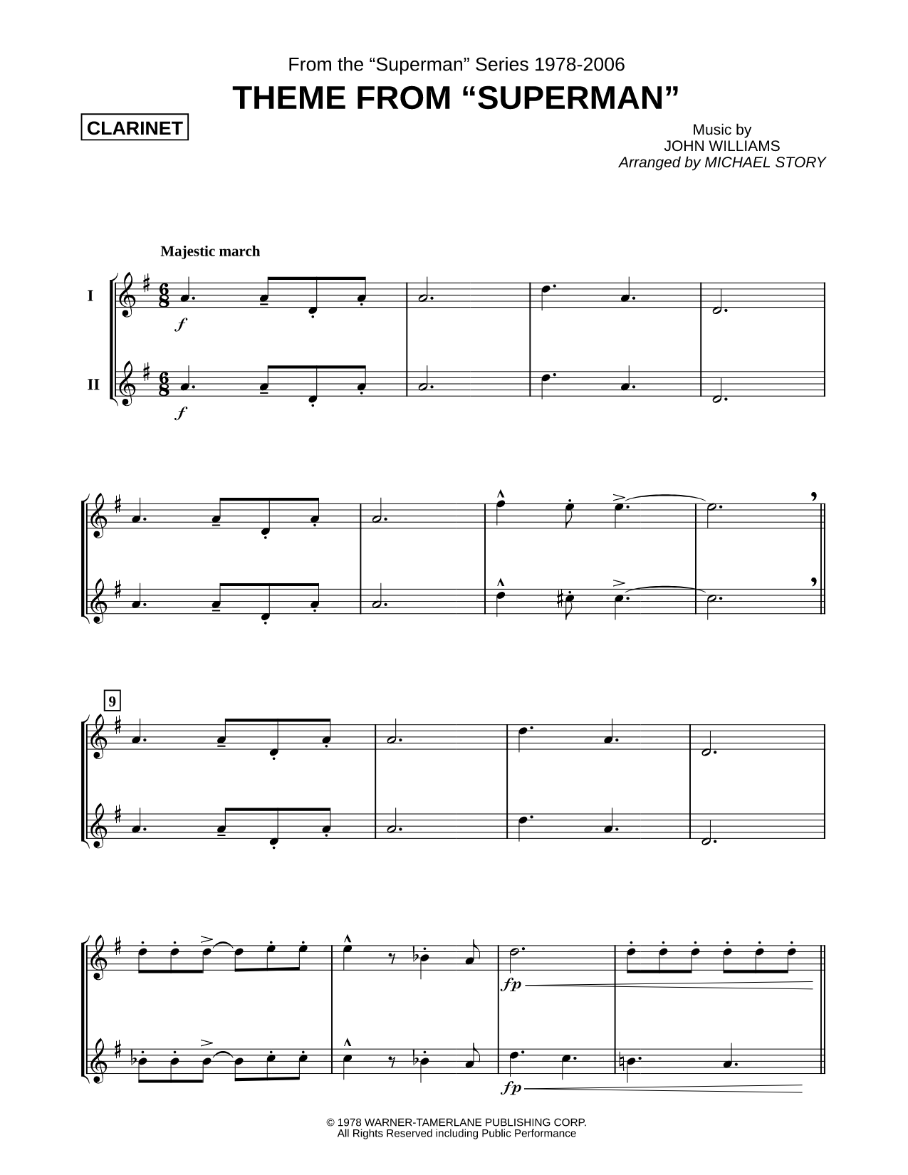 Theme from Superman - Clarinet Duet