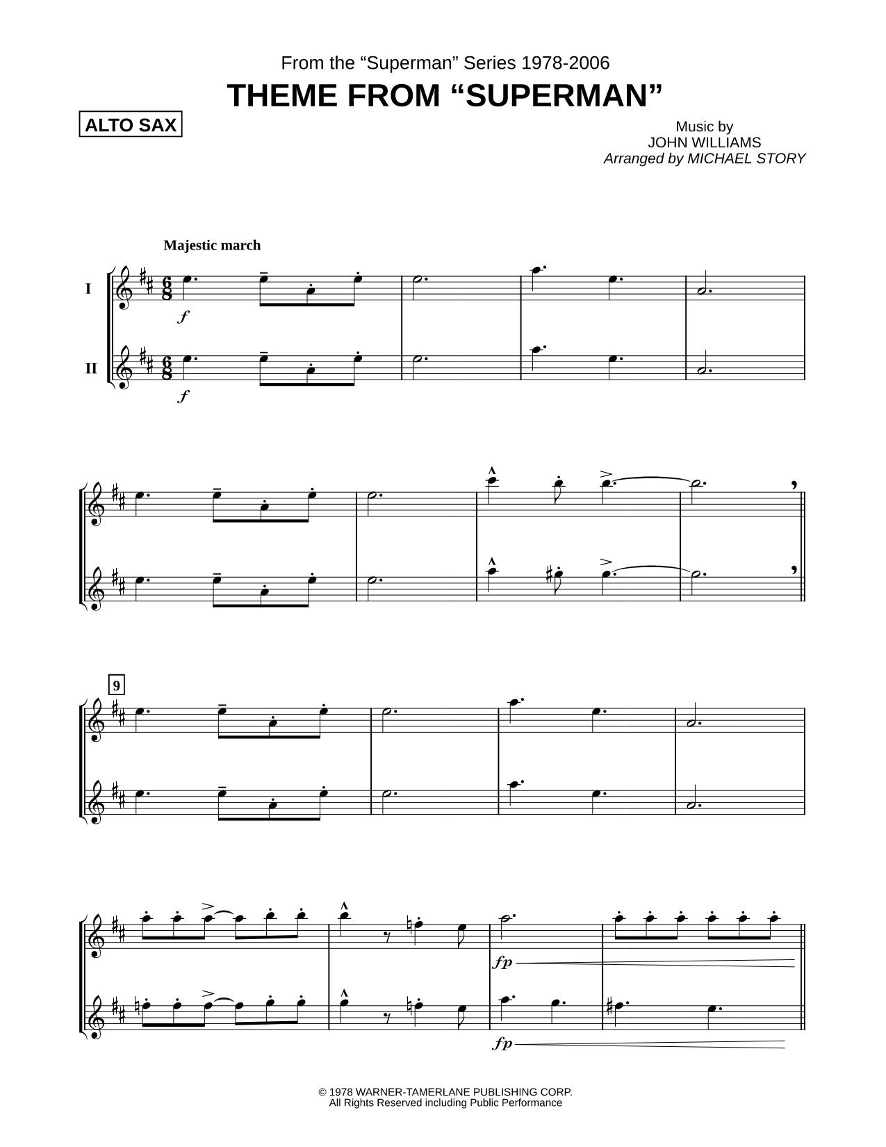 Theme from Superman - Alto Saxophone Duet