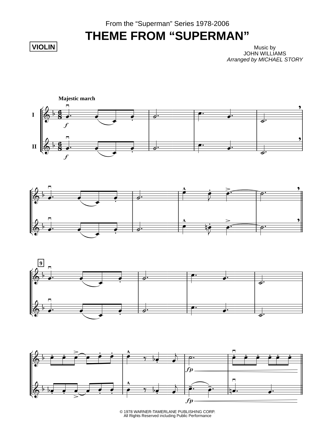 Theme from Superman - Violin Duet