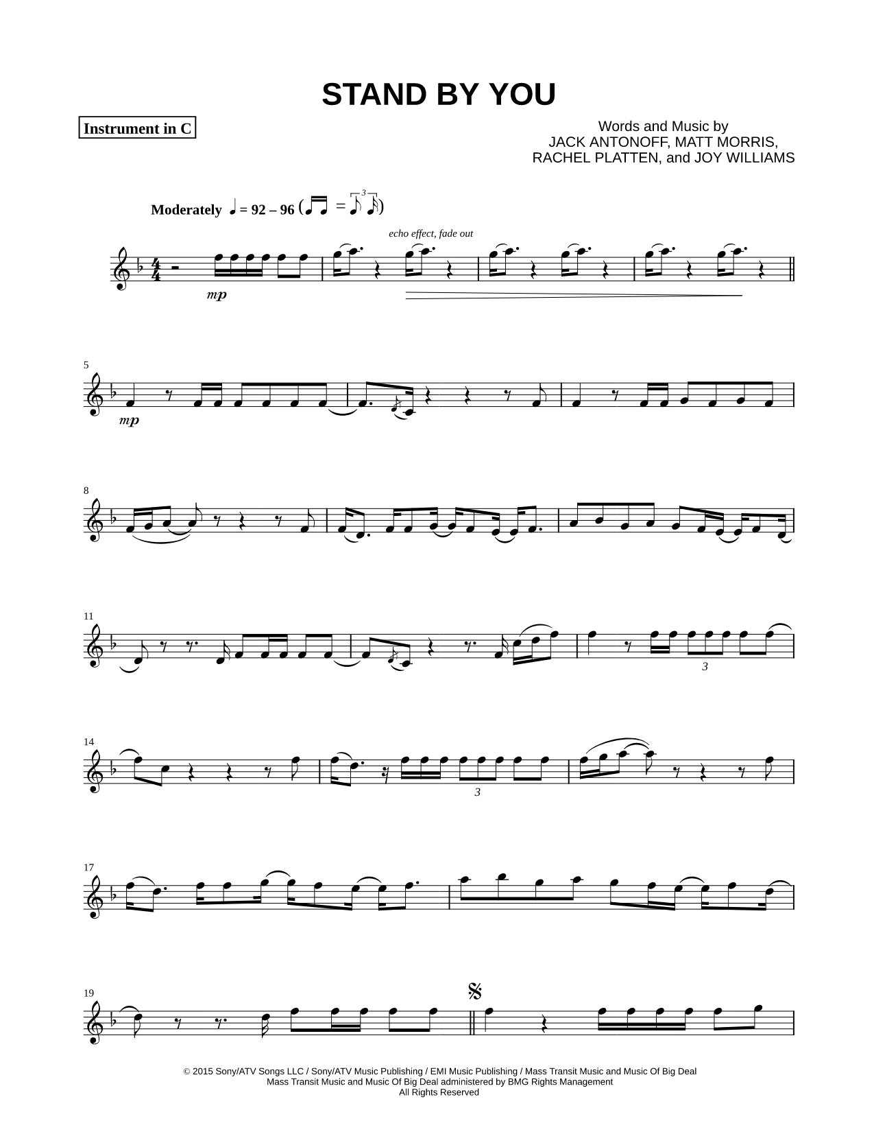Stand by You - C Instrument