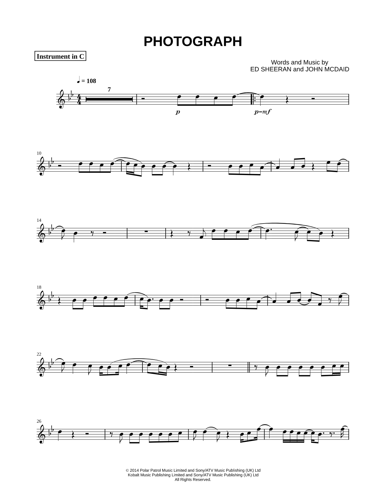 Photograph - C Instrument