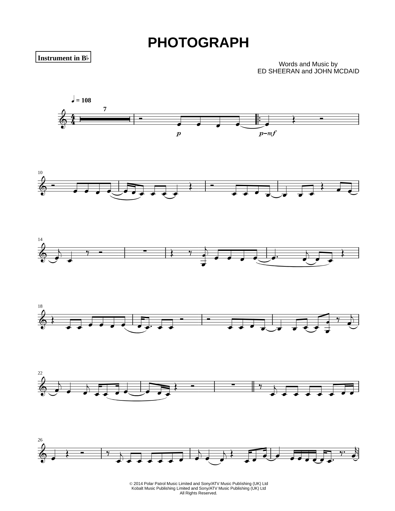 Photograph - Bb Instrument