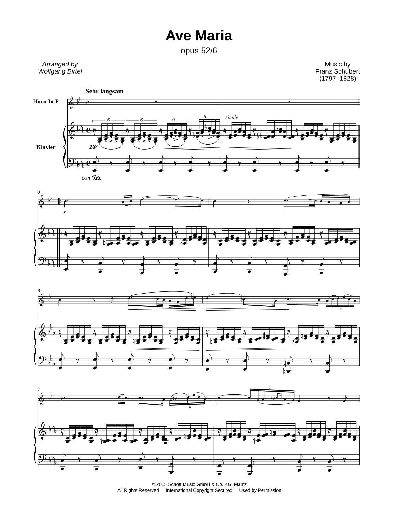 Ave Maria - French Horn & Piano
