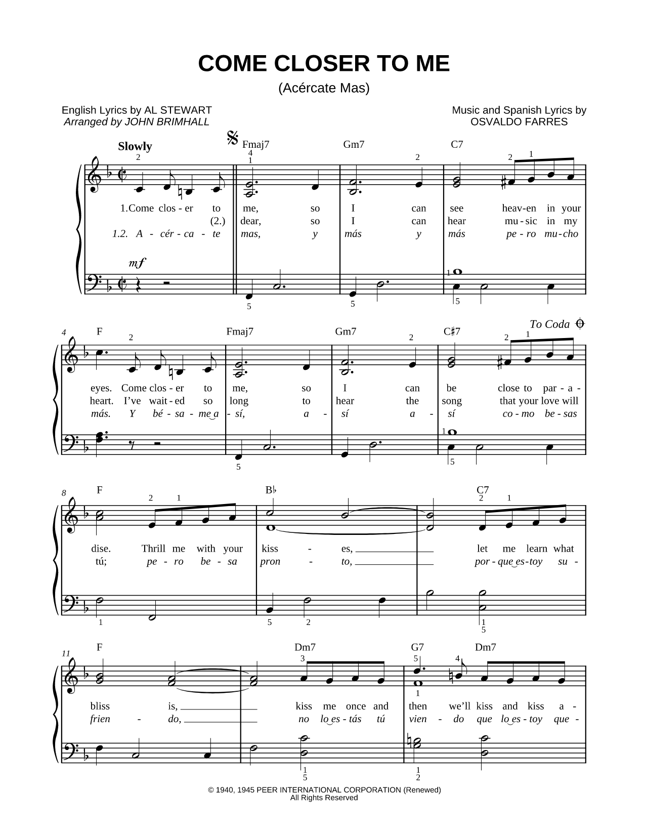 Acércate Mas (Come Closer to Me)