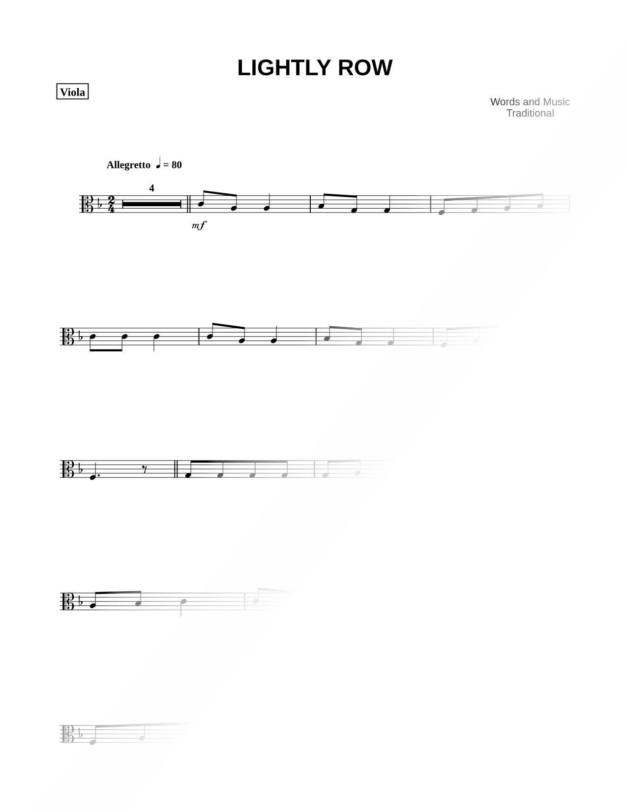 Lightly Row - Viola