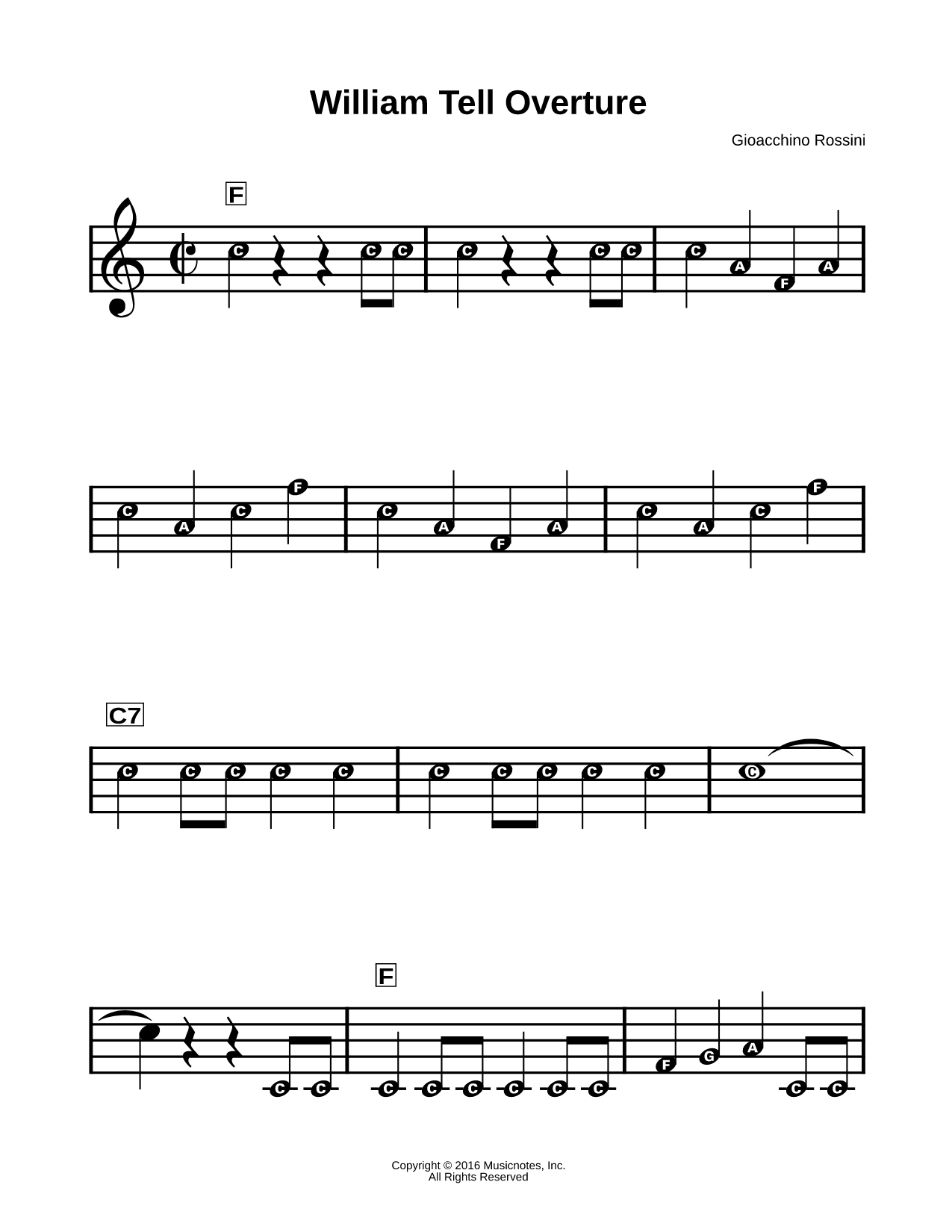 William Tell Overture - Allegro Vivace (Main Theme)