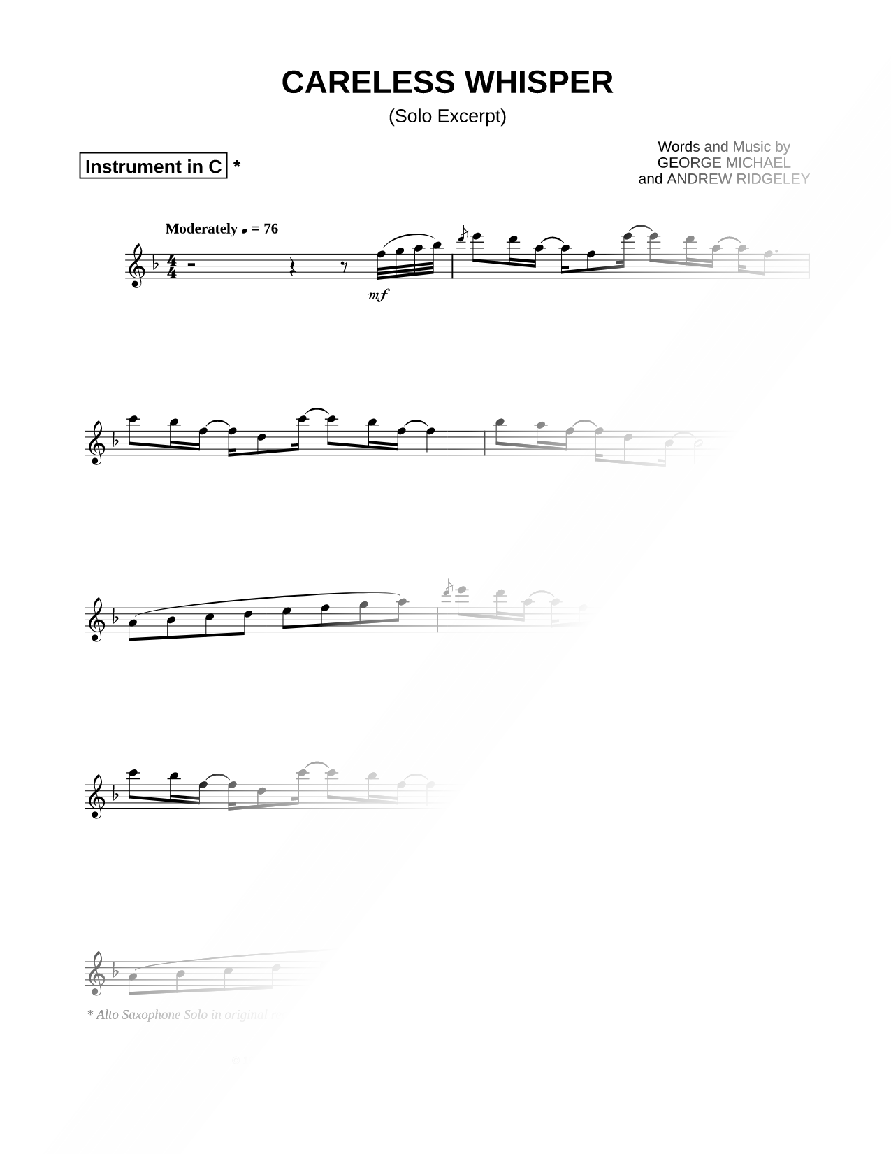 Careless Whisper [Excerpt]