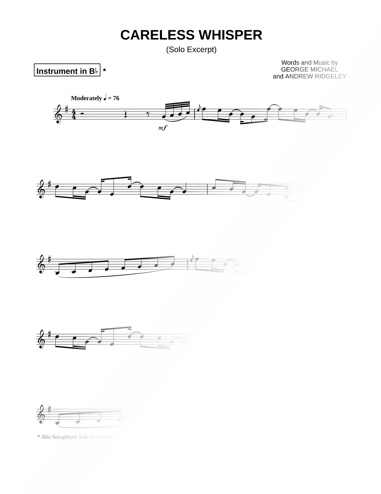 Careless Whisper [Excerpt]