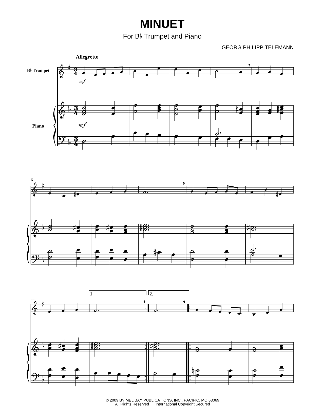 Minuet - Trumpet & Piano
