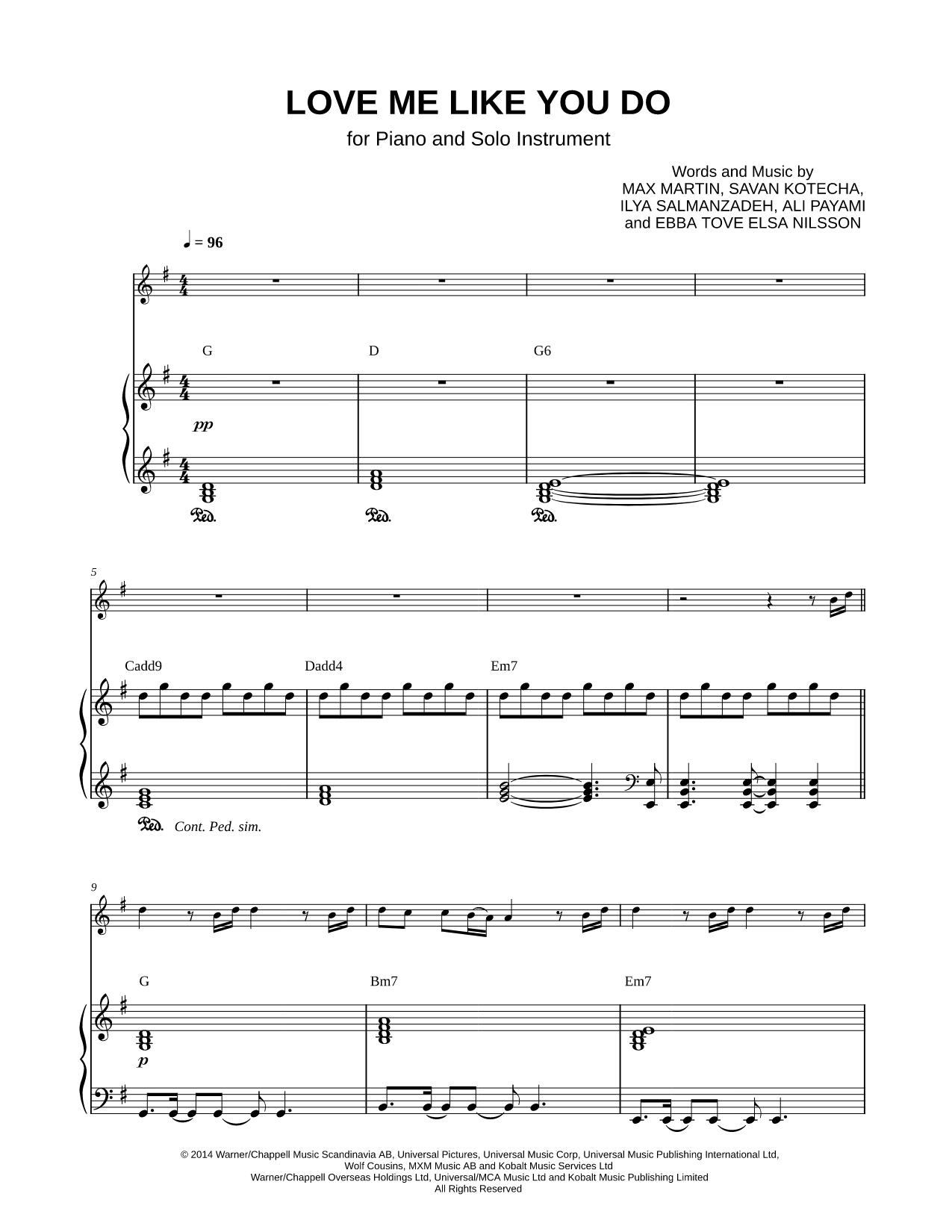 Love Me Like You Do - Piano Accompaniment