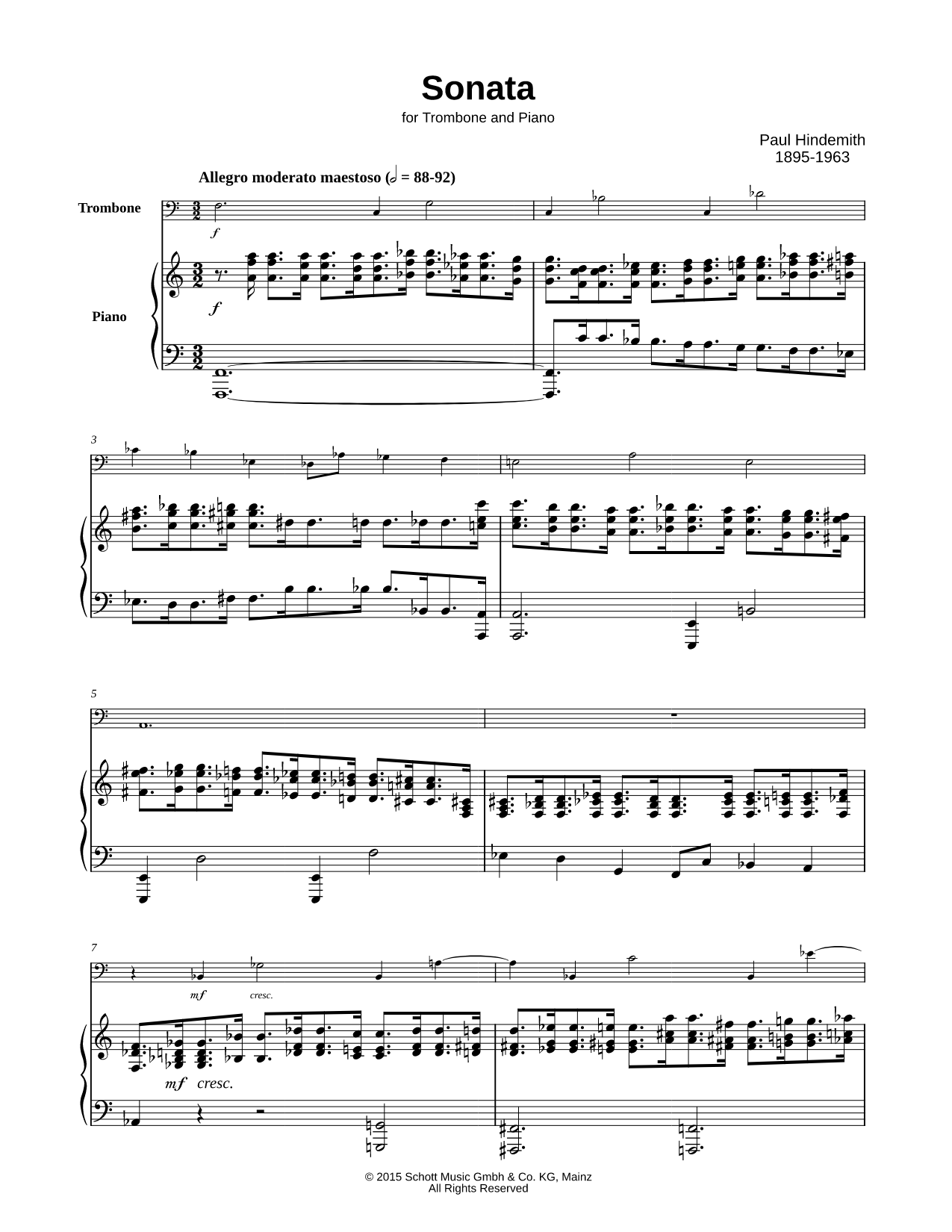 Sonata for Trombone and Piano