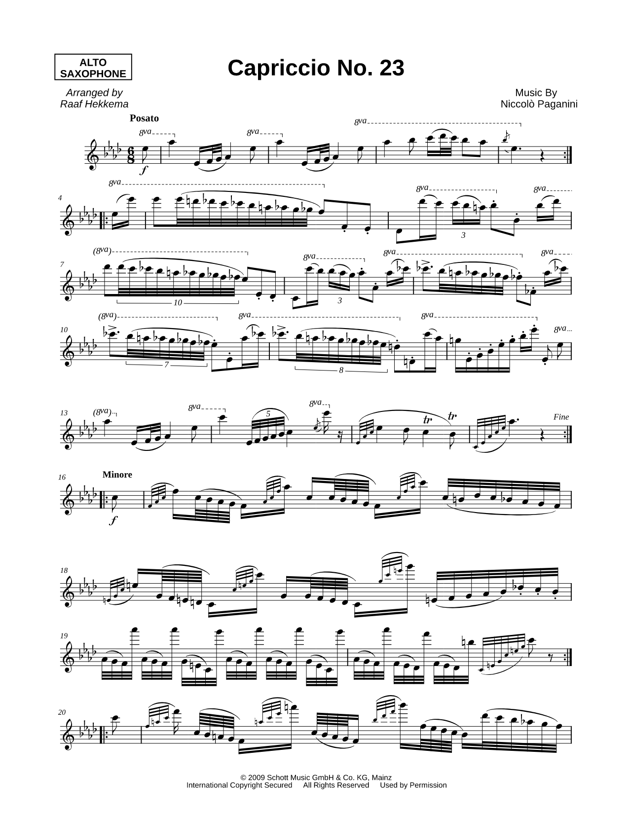 24 Caprices, Op. 1: XXIII. Posato